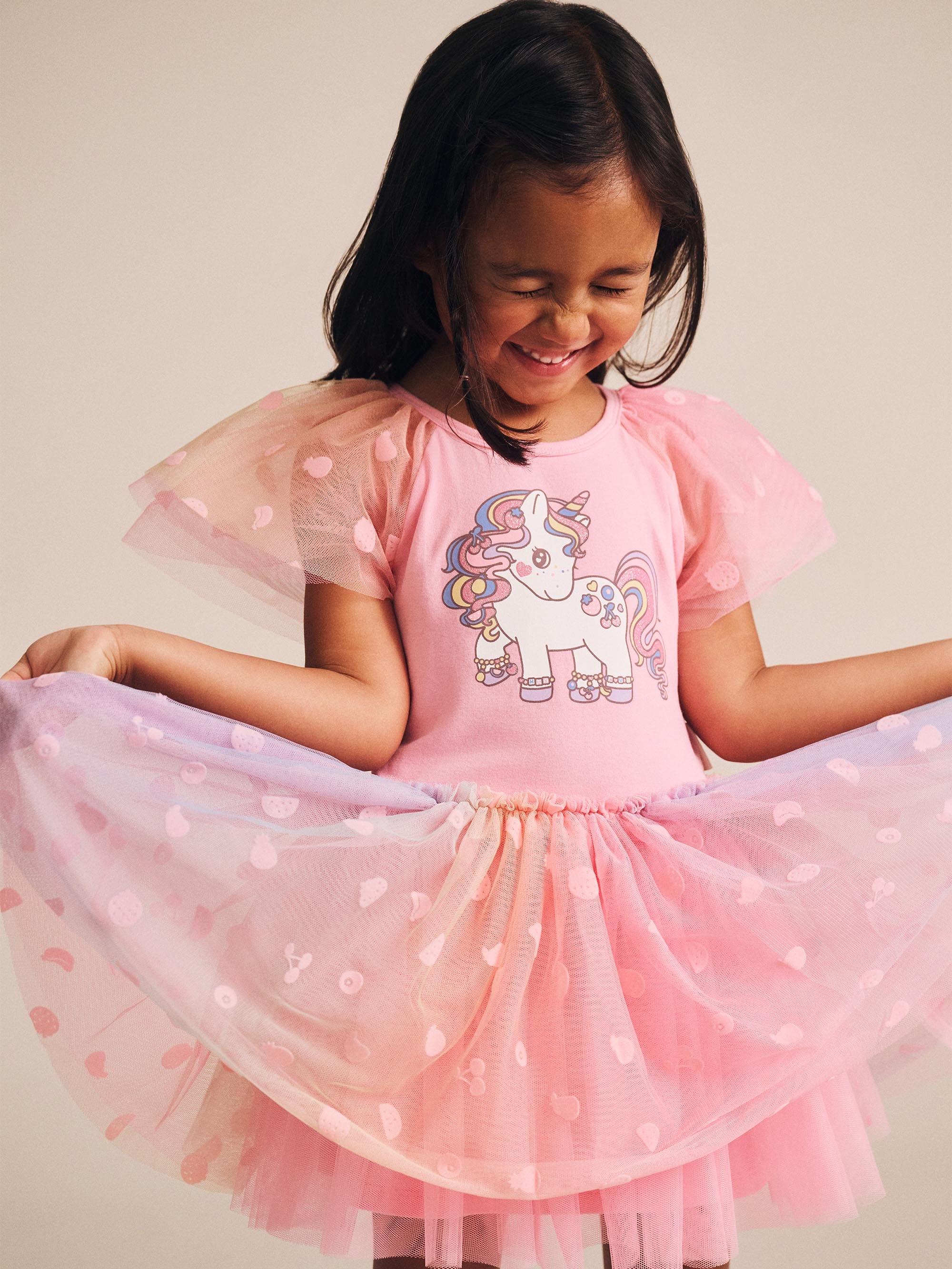 Rainbow Unicorn Tulle Dress – Huxbaby - Main Image