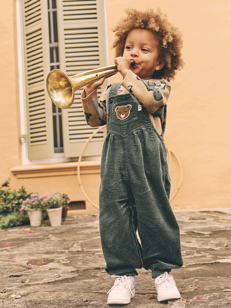 Huxbaby - LIGHT SPRUCE CORD OVERALLS