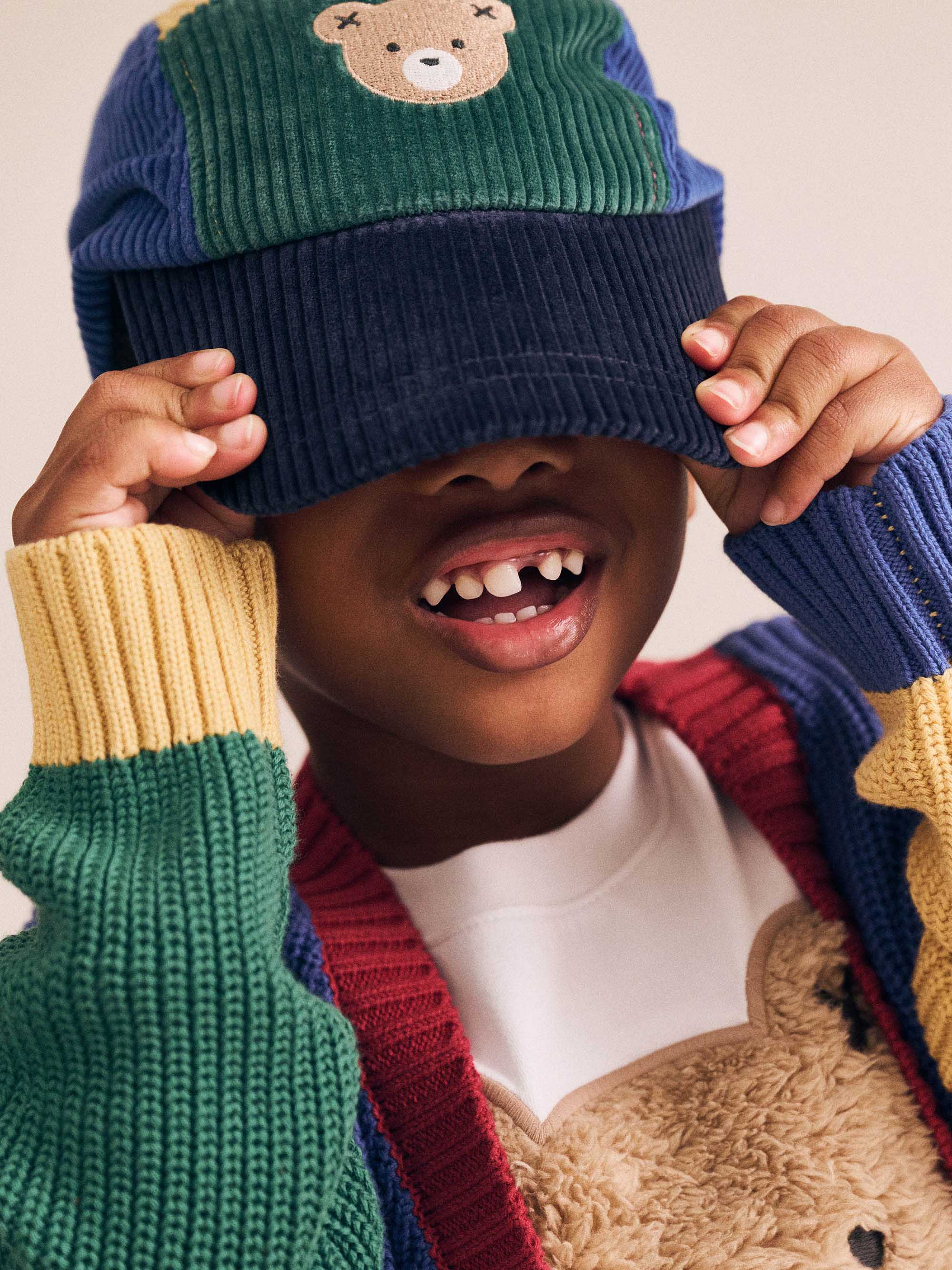 Colour Block Cord Panel Cap ACCESSORIES Huxbaby