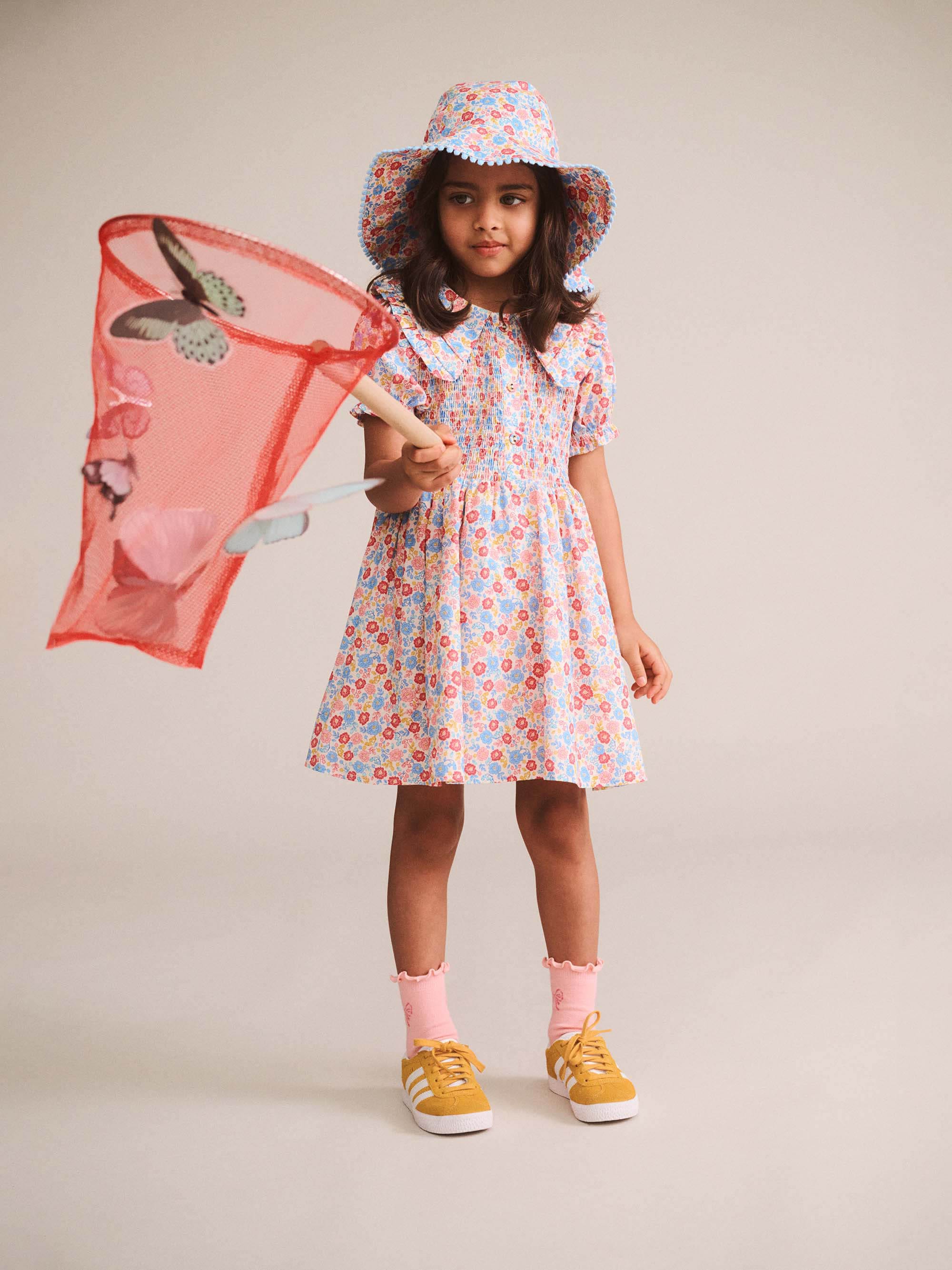 Huxbaby Shopify DRESS Vintage Floral Shirred Collar Dress