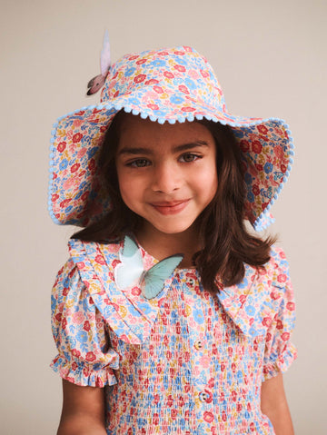 Vintage Floral Sunhat ACCESSORIES Huxbaby Shopify