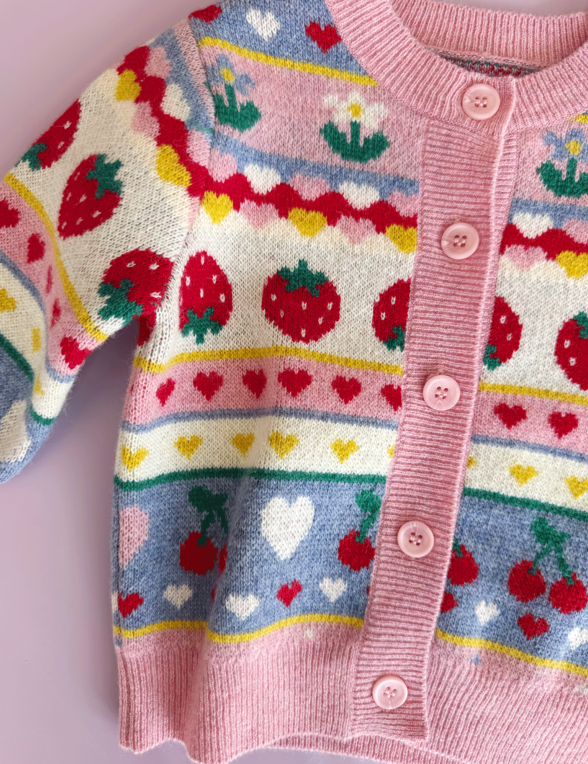 Tutti Frutti Floral Knit Cardi KNIT CARDI Huxbaby