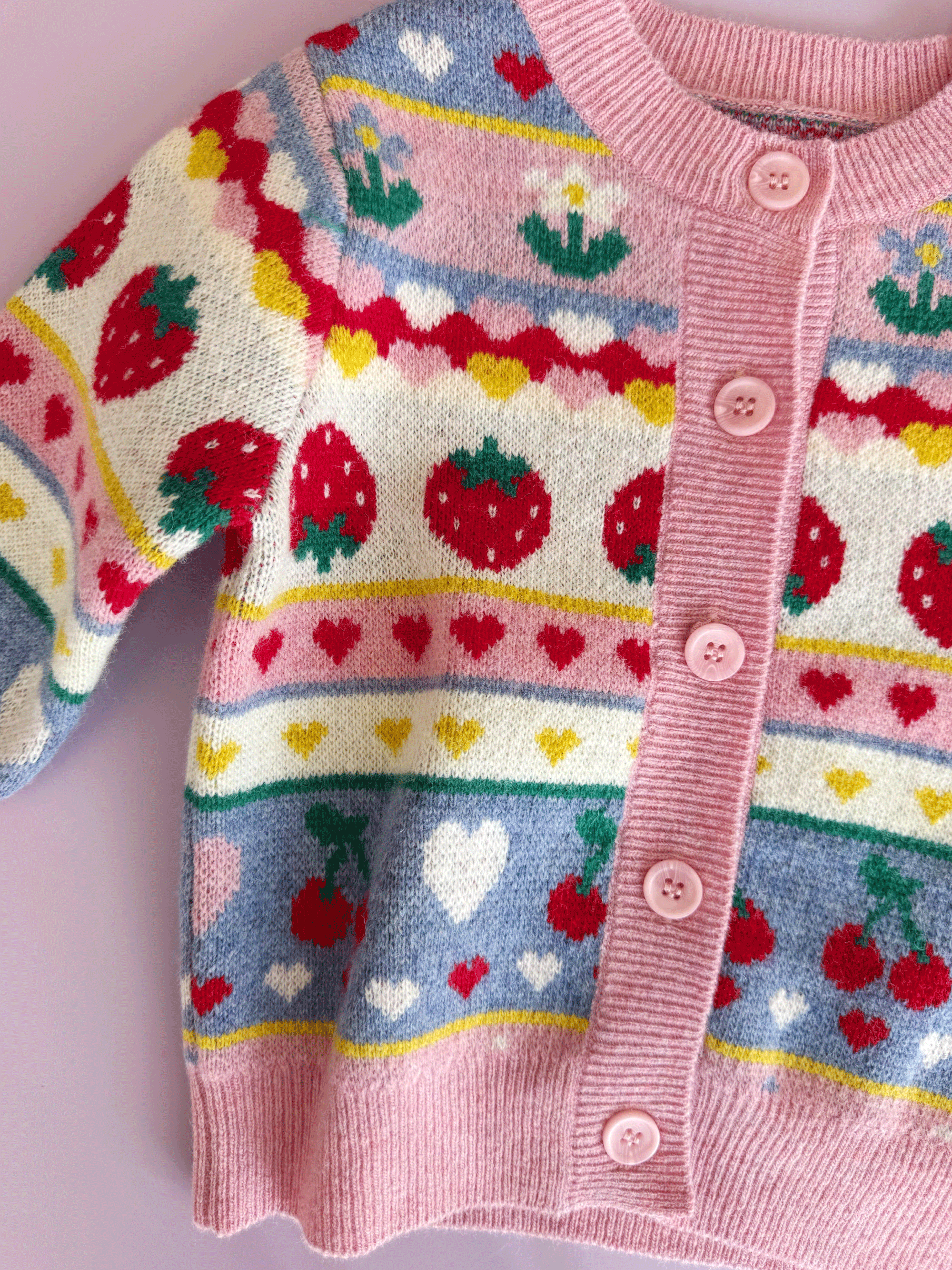 Tutti Frutti Floral Knit Cardi KNIT CARDI Huxbaby