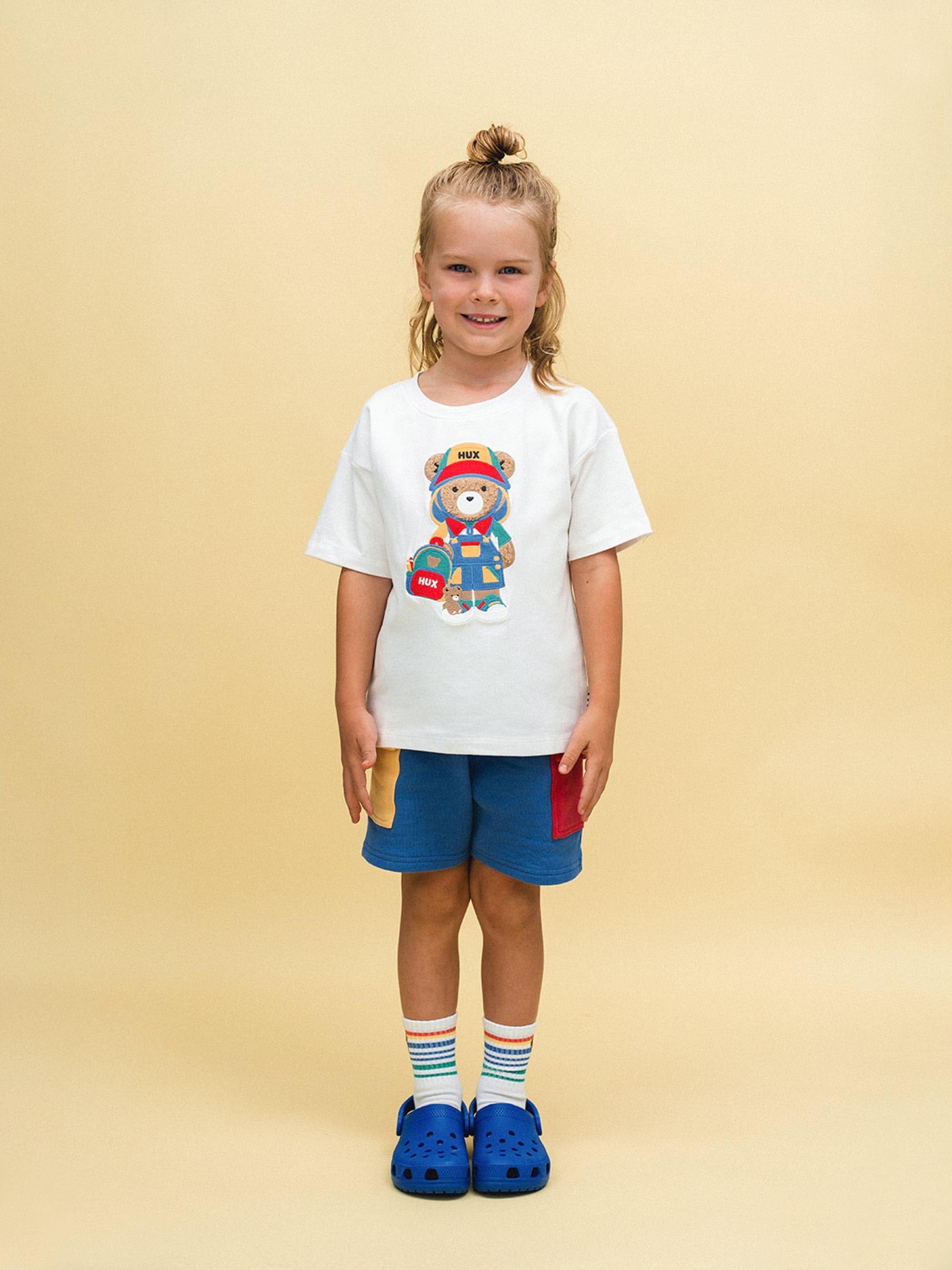 Back To Kinder Colour Block Pocket Short SHORT Huxbaby