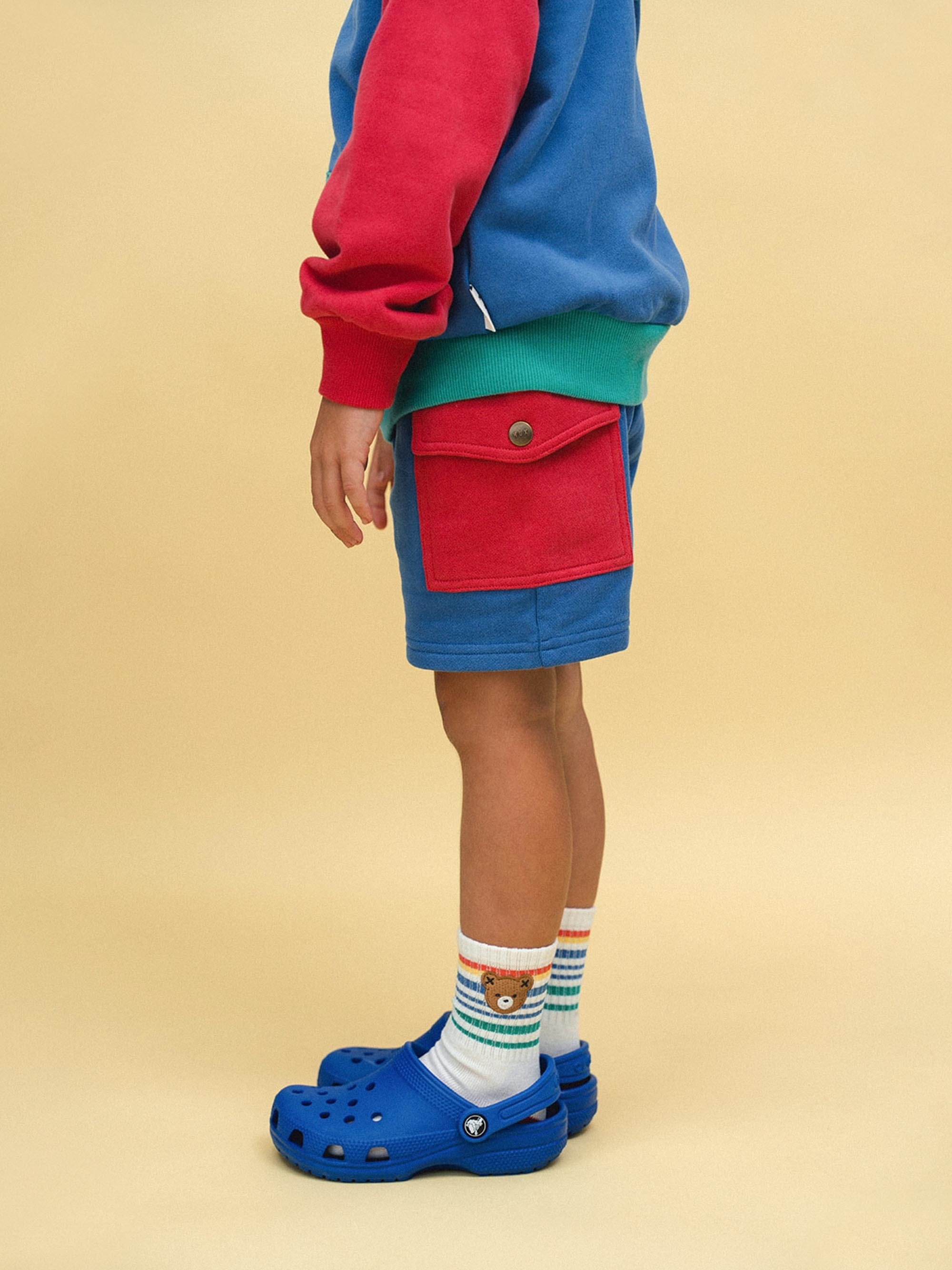 Back To Kinder Colour Block Pocket Short SHORT Huxbaby