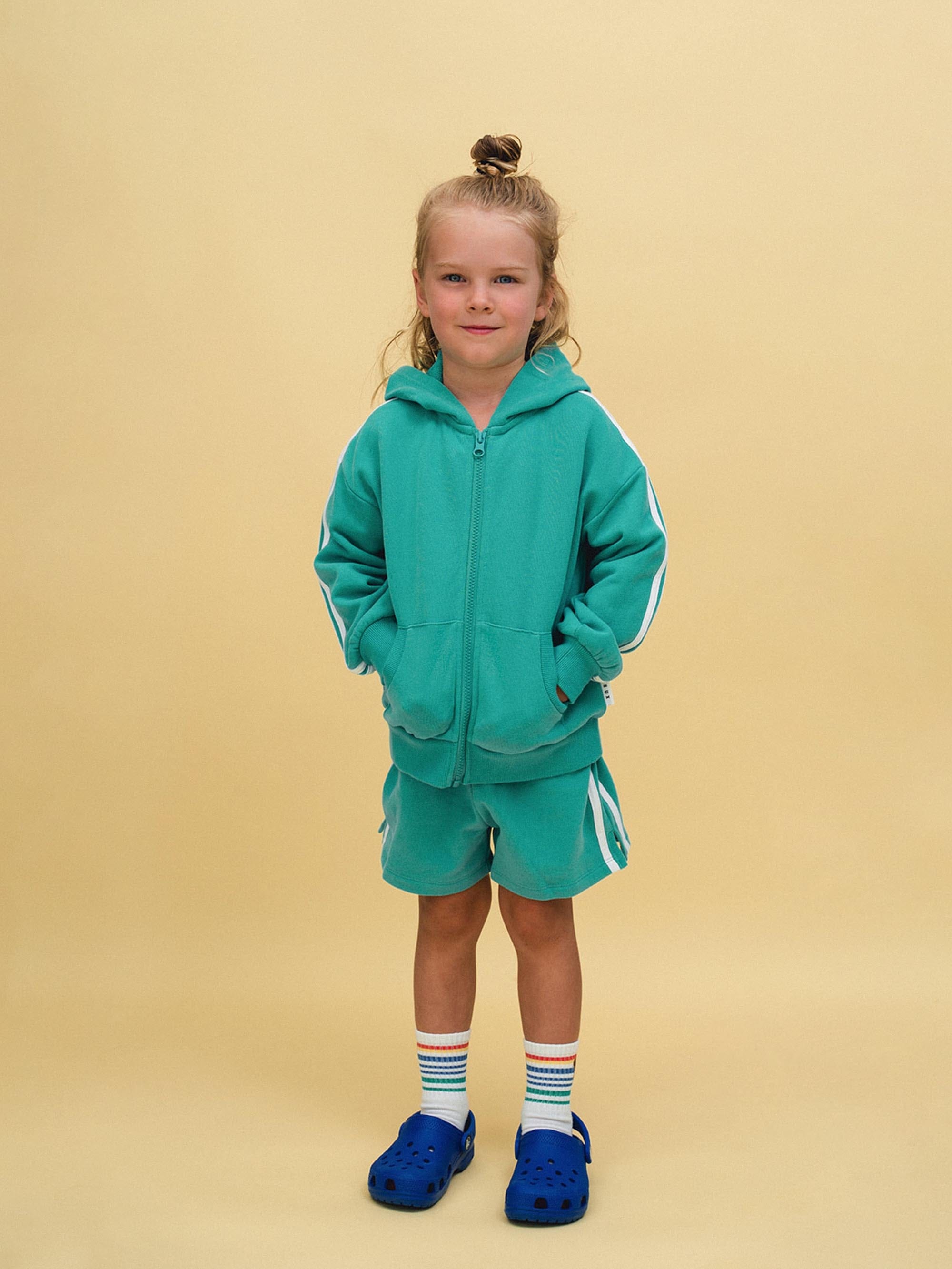 Heritage Green Sports Zip Through SWEATSHIRT Huxbaby