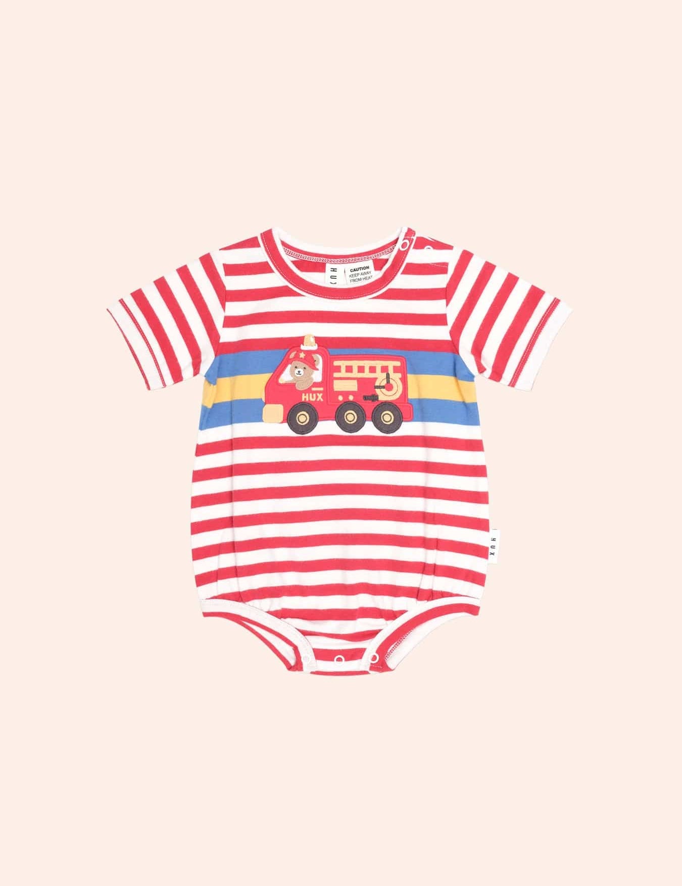 Fireman Hux Stripe Romper ONESIE Huxbaby Shopify