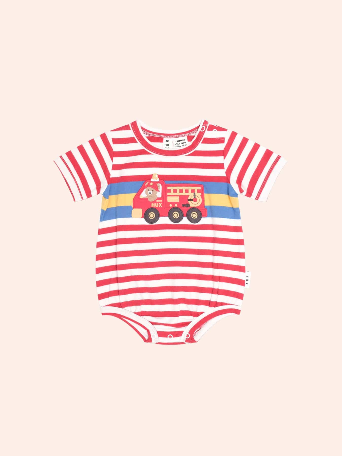 Fireman Hux Stripe Romper ONESIE Huxbaby Shopify