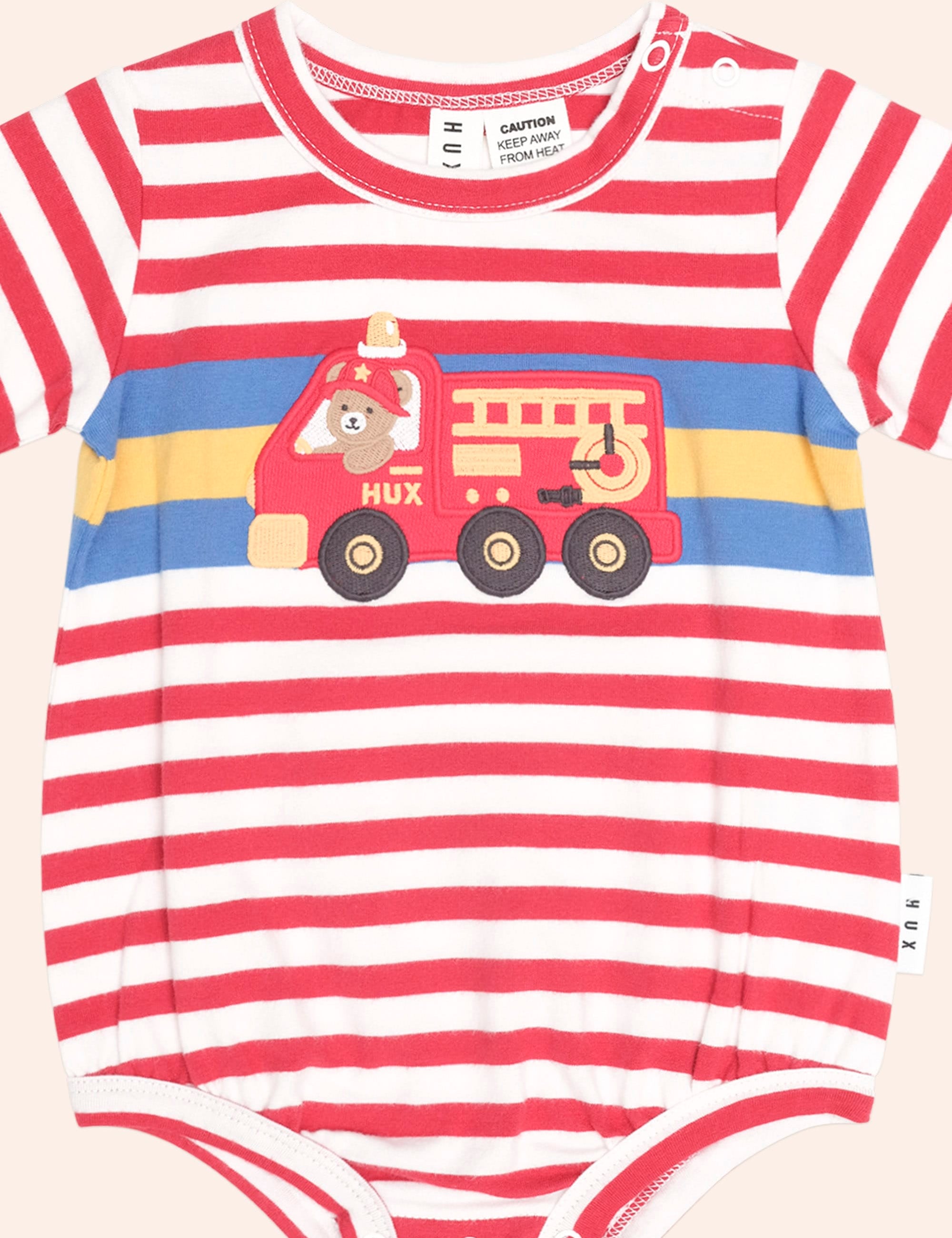 Fireman Hux Stripe Romper ONESIE Huxbaby Shopify