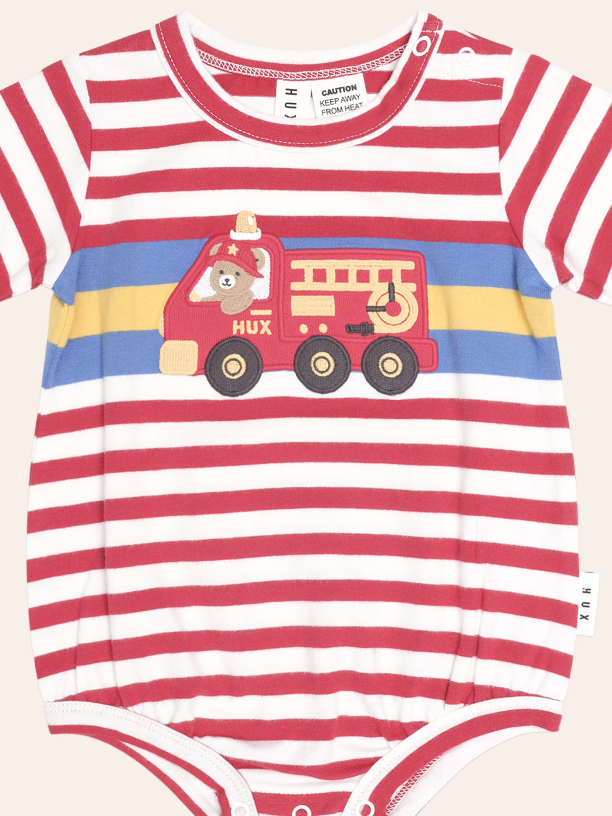 Fireman Hux Stripe Romper ONESIE Huxbaby Shopify
