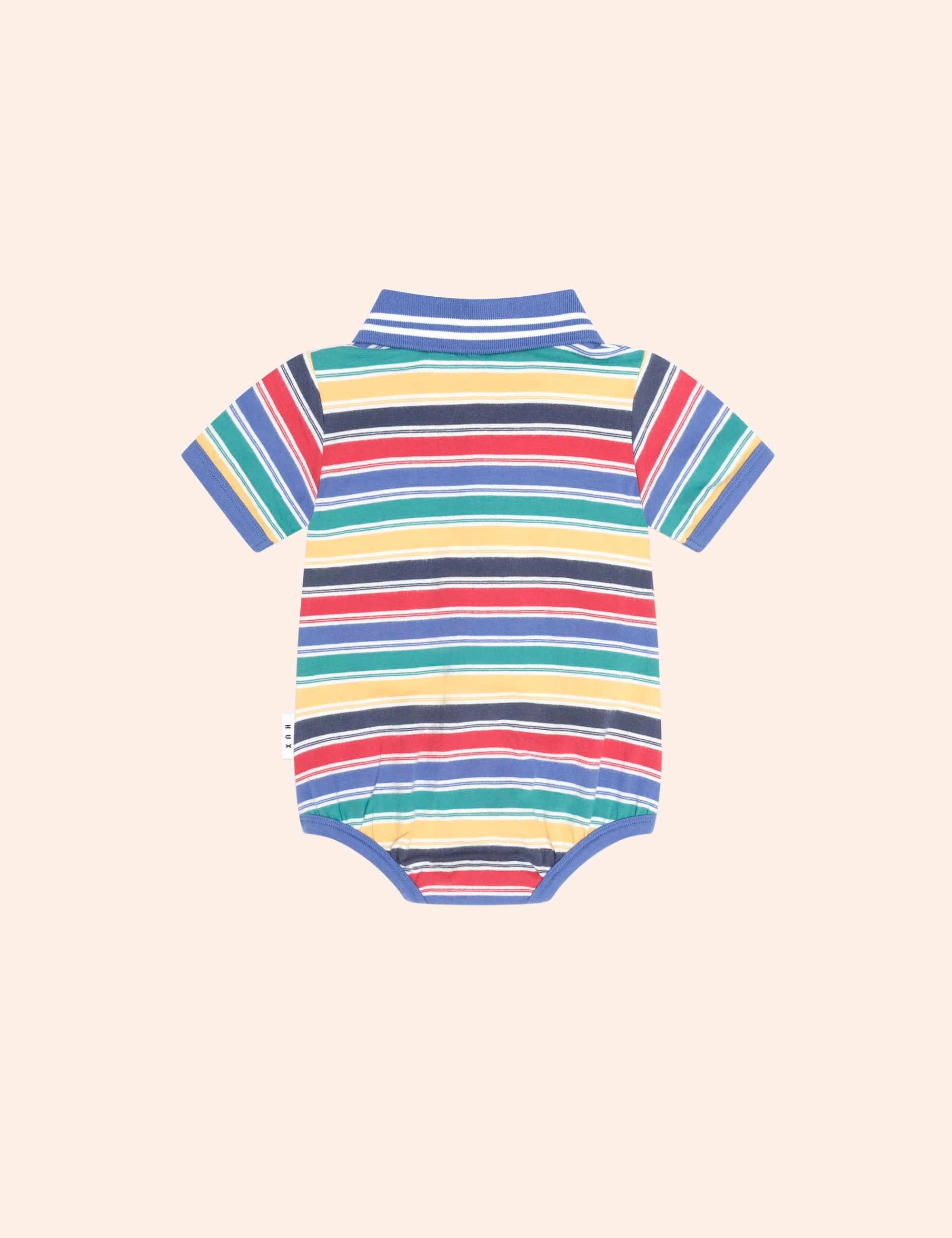 Vintage Stripe Hux Polo Romper ONESIE Huxbaby Shopify