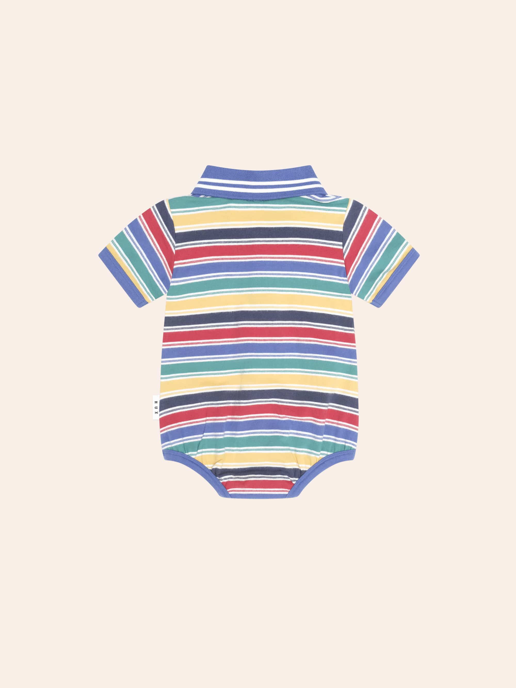 Vintage Stripe Hux Polo Romper ONESIE Huxbaby Shopify