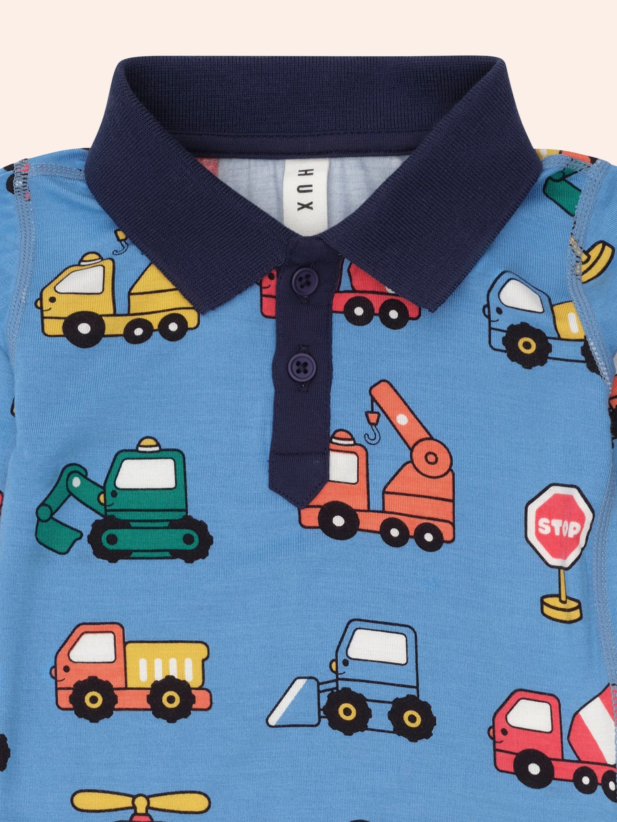 Construction Polo Romper ROMPER Huxbaby