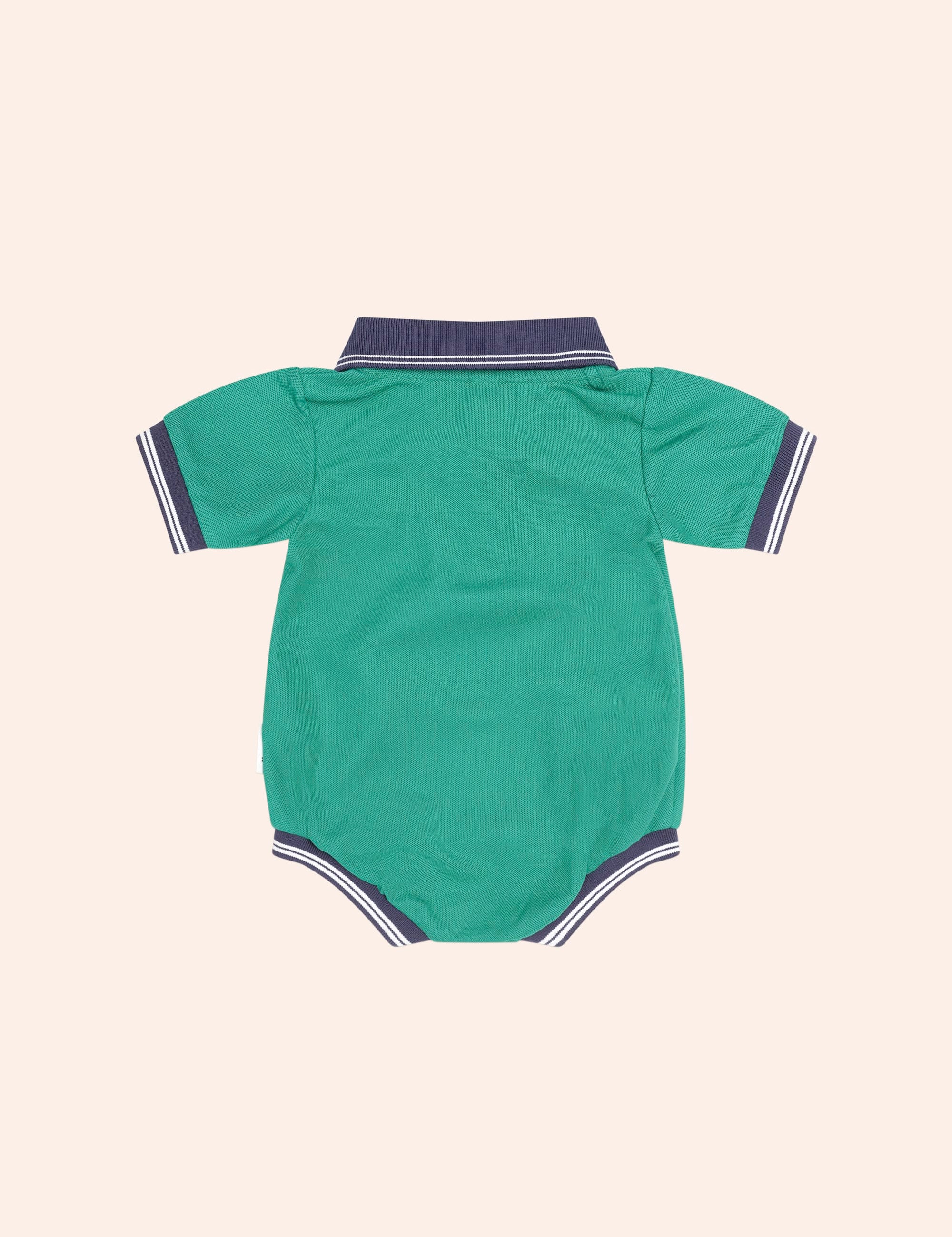 Collegiate Hux Pique Polo Romper ONESIE Huxbaby Shopify