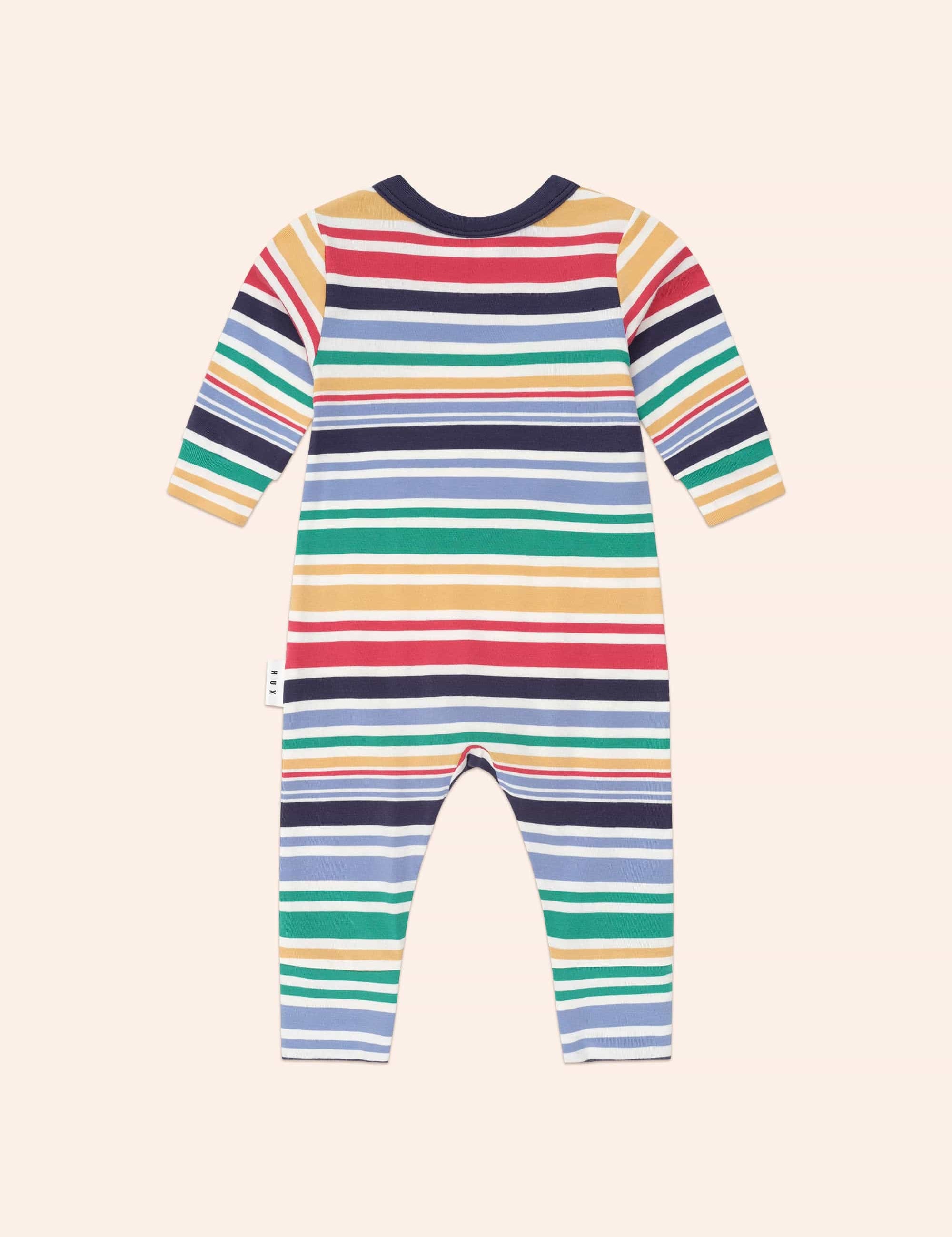 Rainbow Stripe Huxbear Romper ROMPER Huxbaby