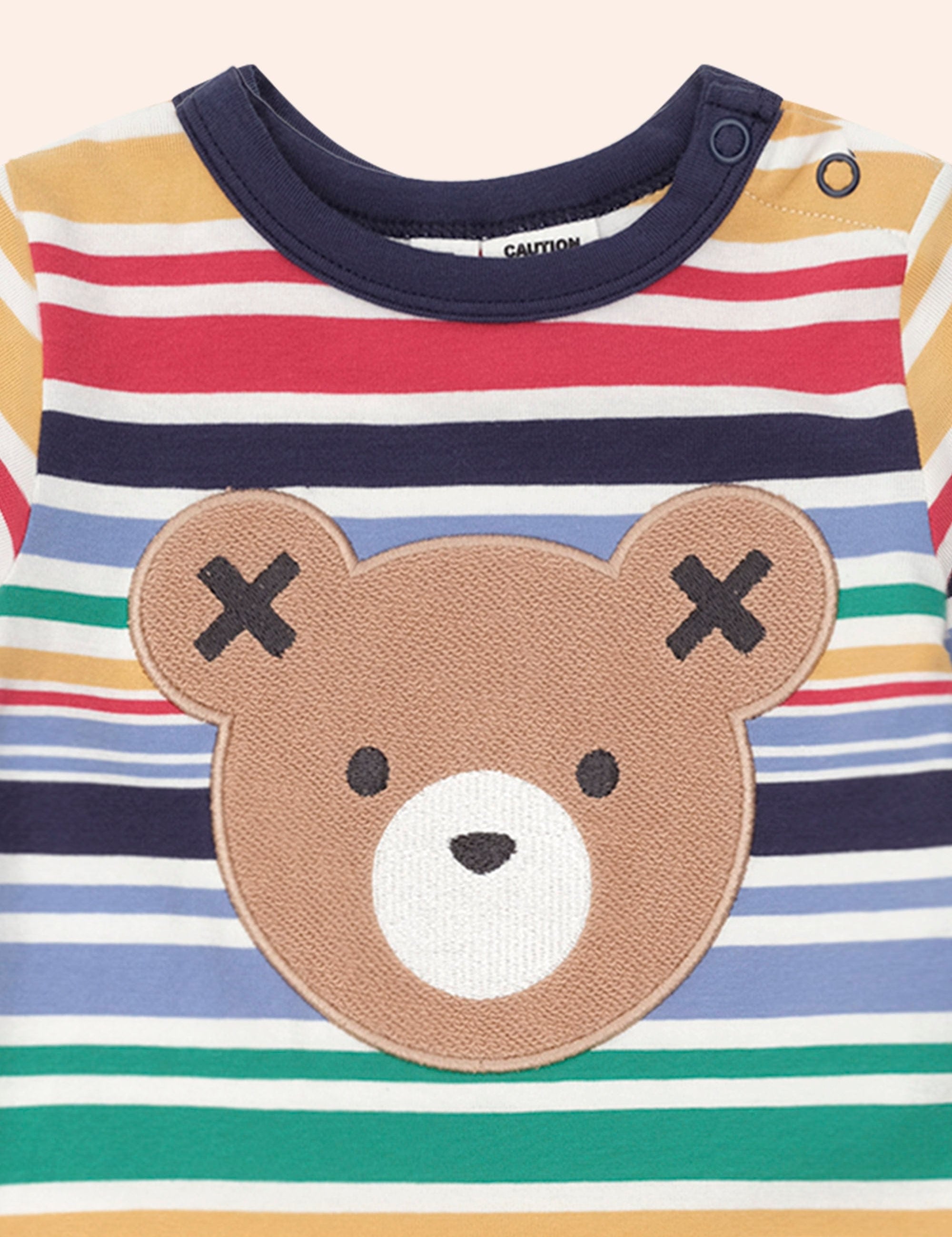 Rainbow Stripe Huxbear Romper ROMPER Huxbaby