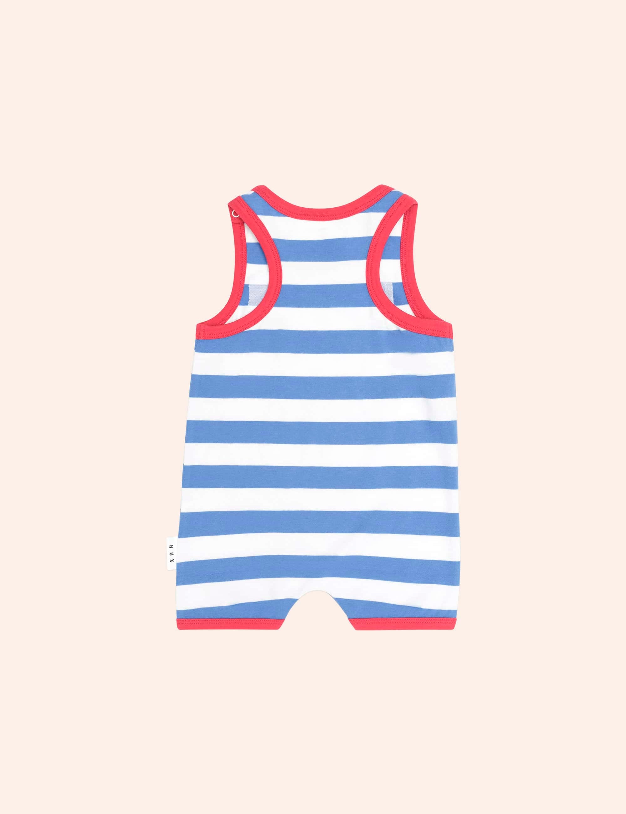 Nautical Stripe Sitting Hux S/Less Romper ONESIE Huxbaby Shopify