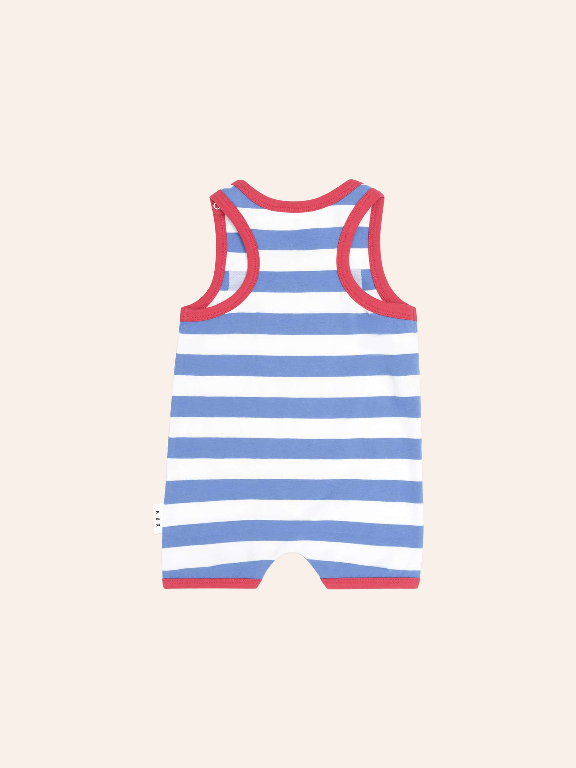 Nautical Stripe Sitting Hux S/Less Romper ONESIE Huxbaby Shopify