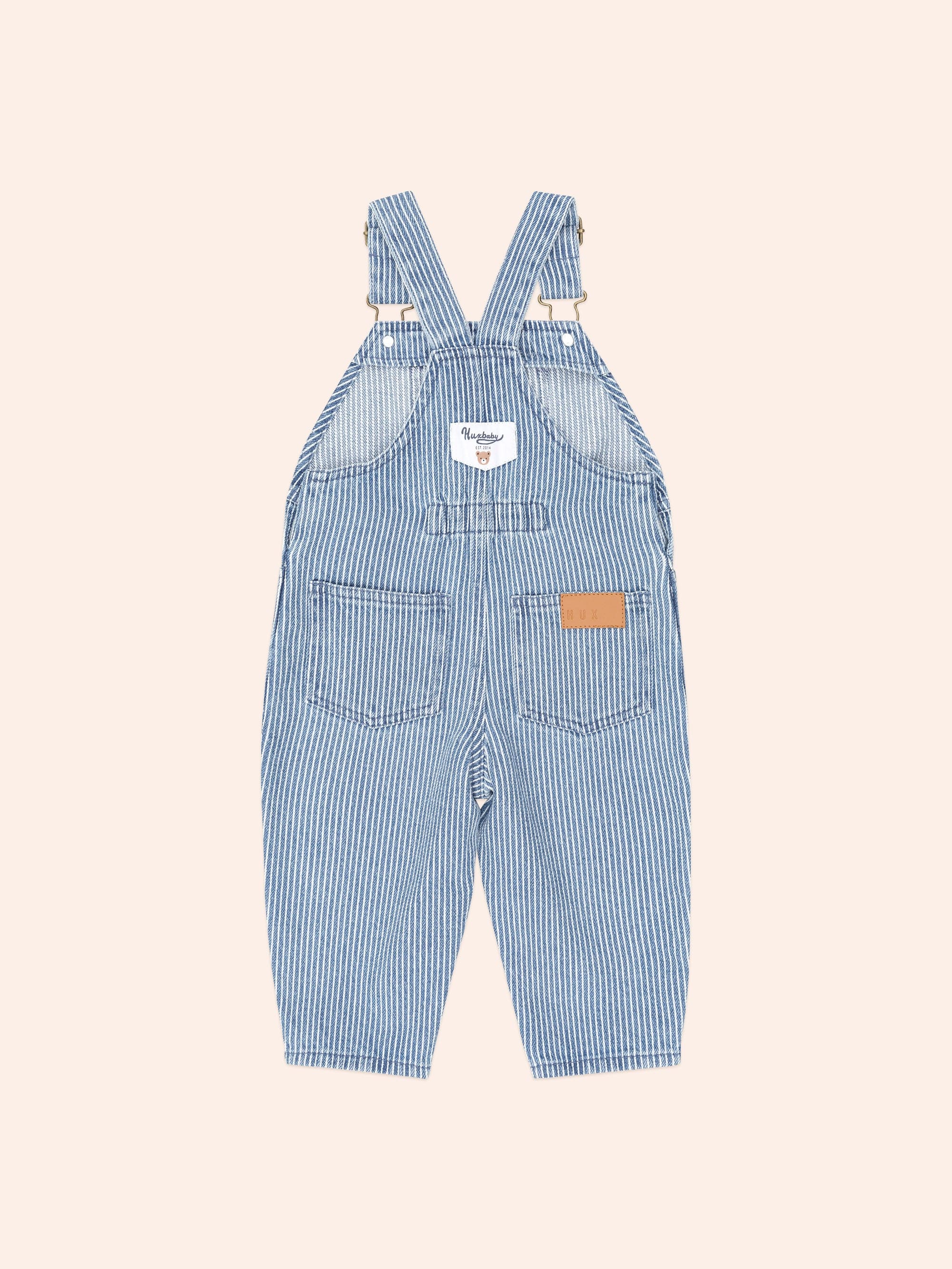 Car Denim Stripe Overalls OVERALL Huxbaby