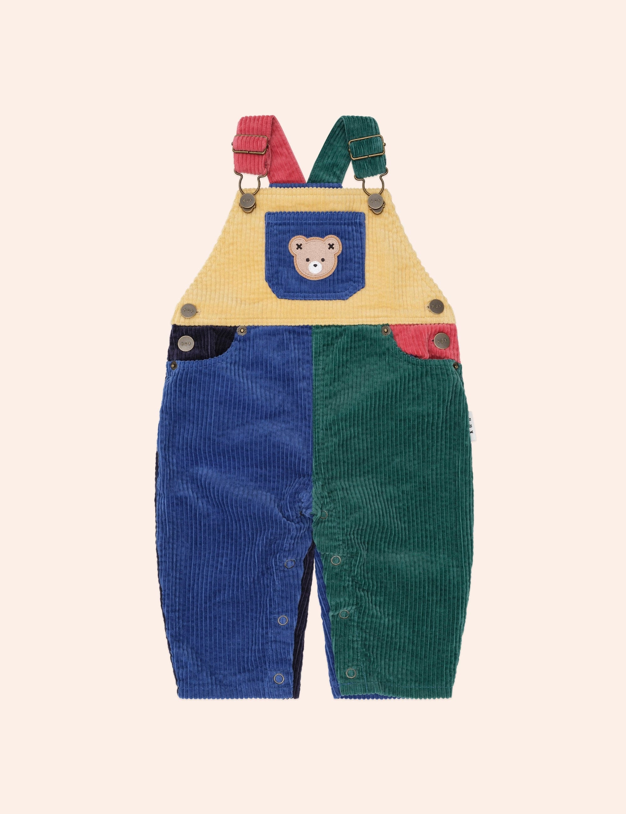 Colour Block Cord Overalls OVERALL Huxbaby