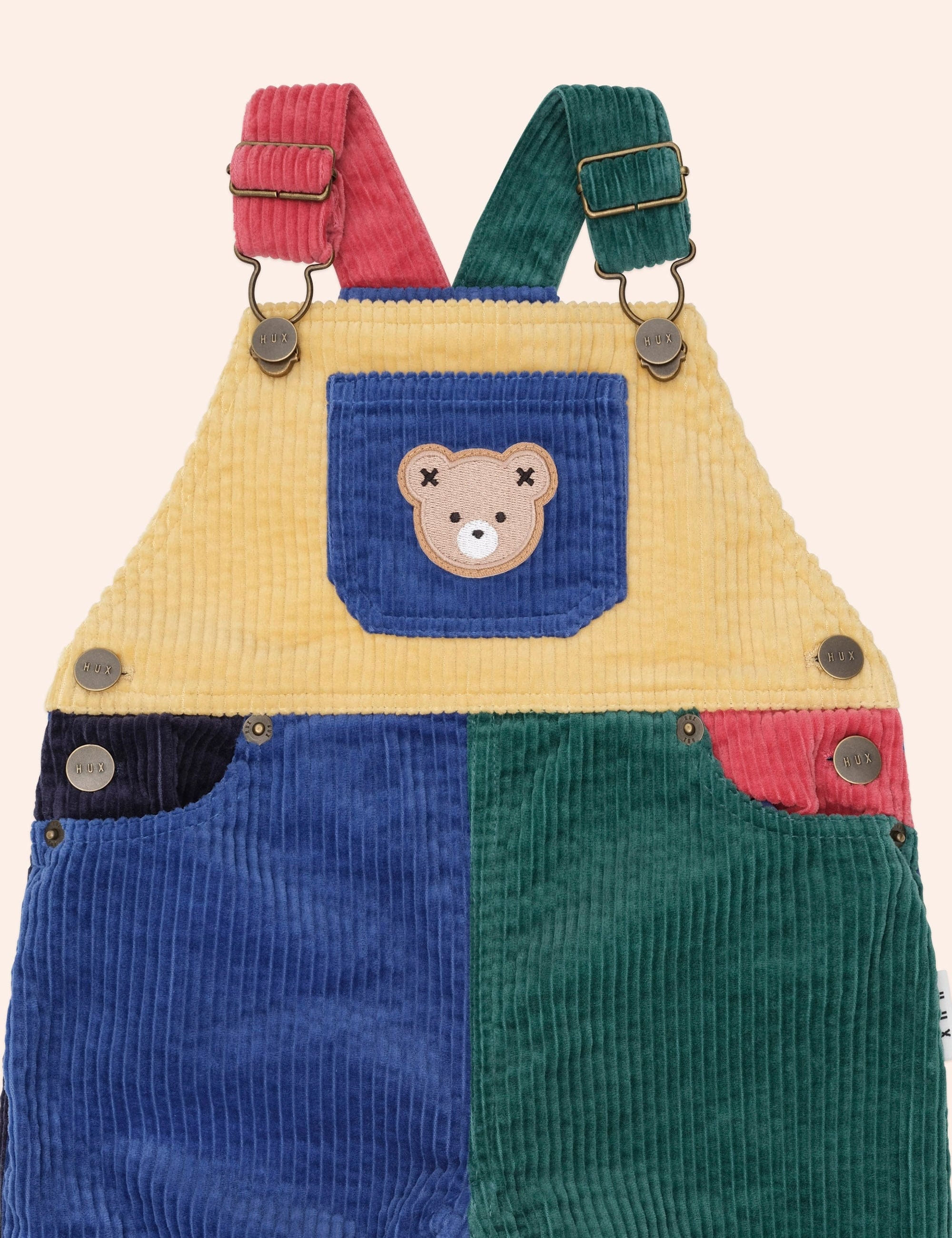 Colour Block Cord Overalls OVERALL Huxbaby