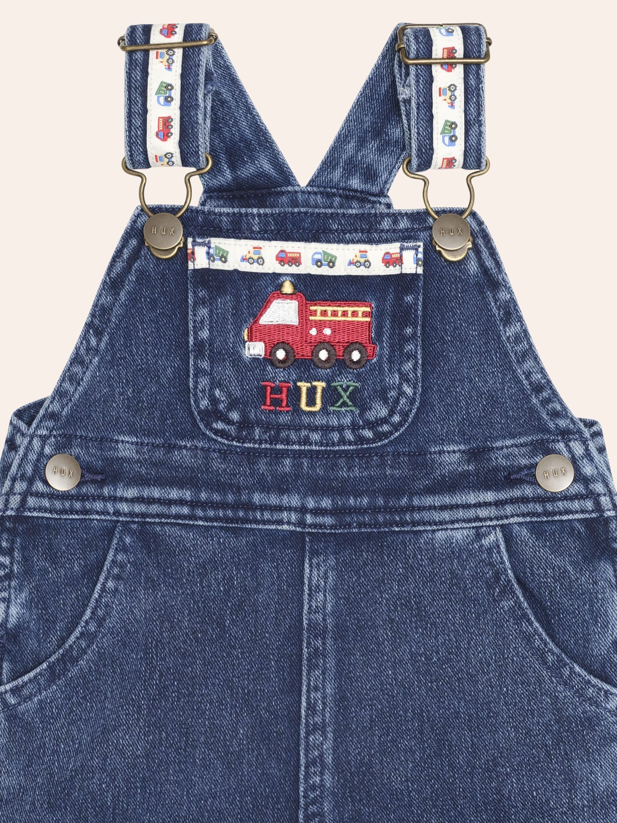 Construction Hux Knit Romper SHORTALL Huxbaby Shopify