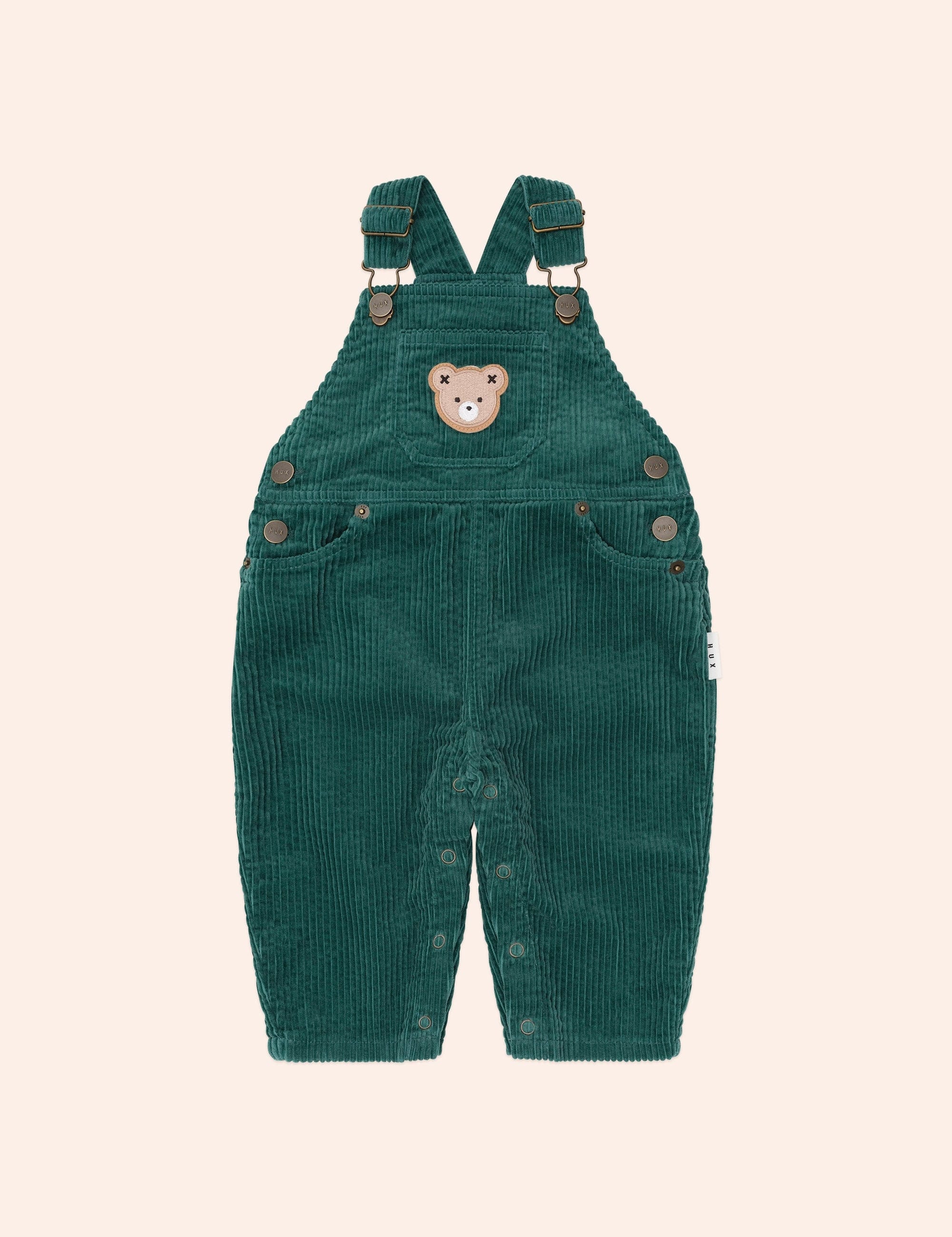 Classic Cord Overalls Green OVERALL Huxbaby