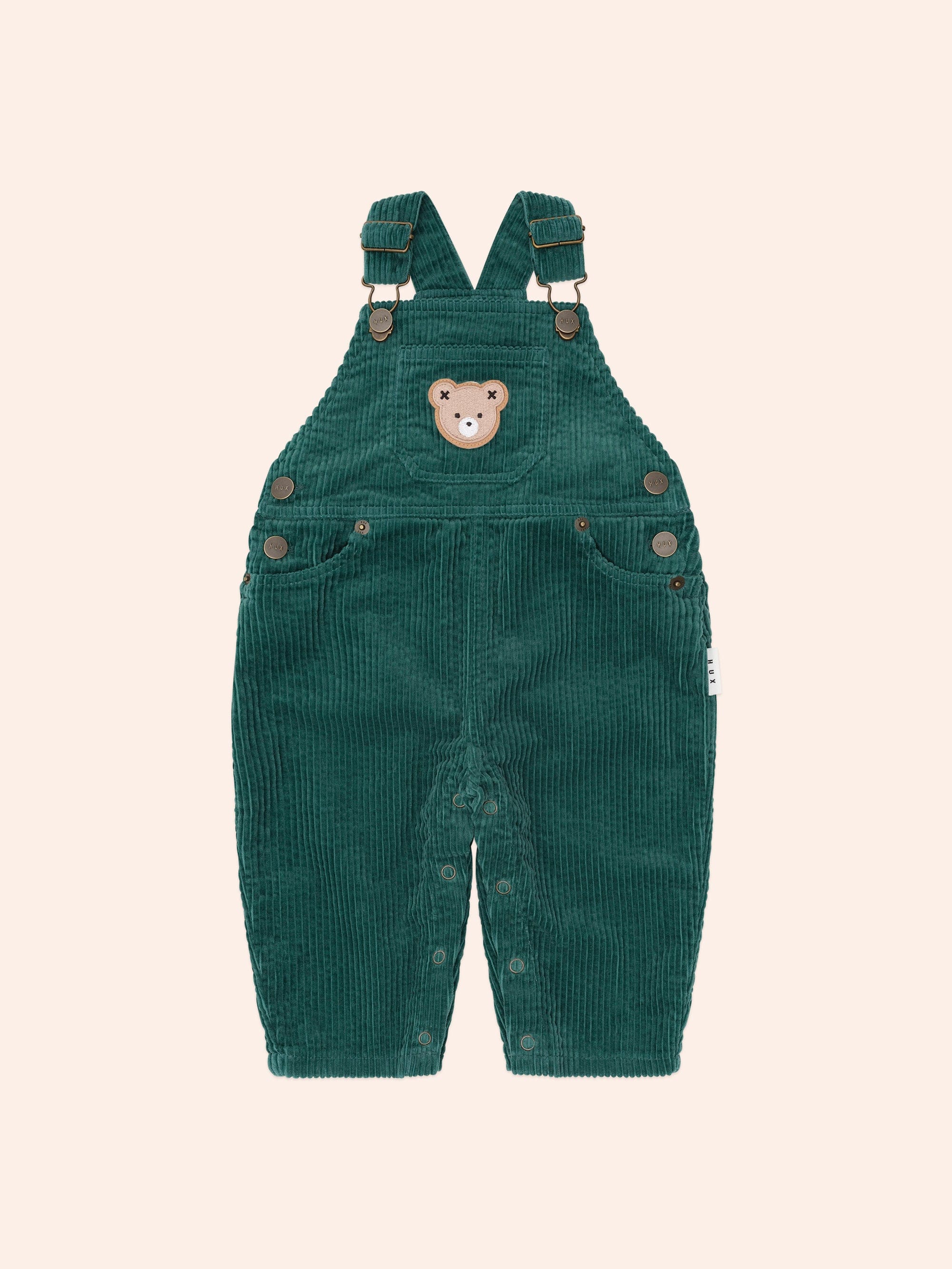 Classic Cord Overalls Green OVERALL Huxbaby