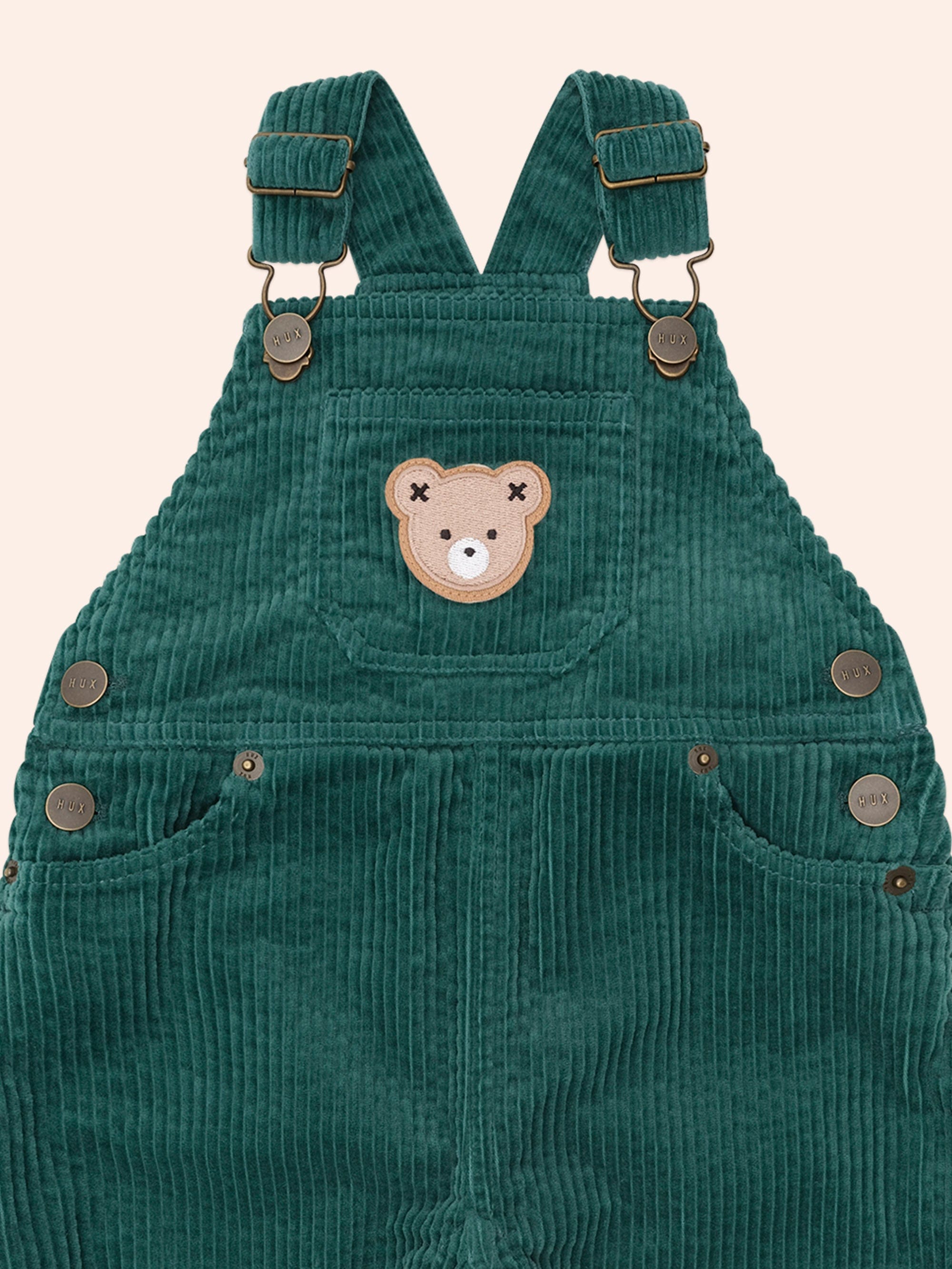 Classic Cord Overalls Green OVERALL Huxbaby