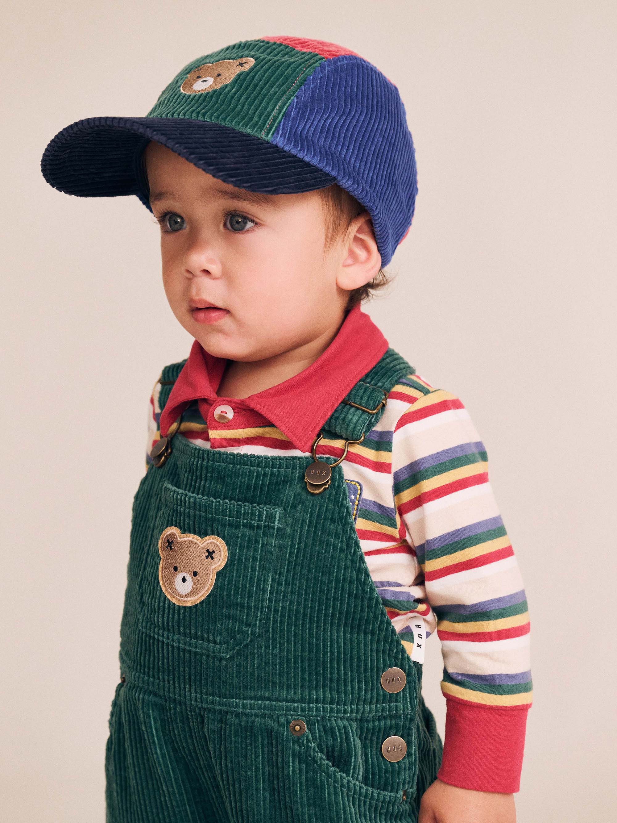 Classic Cord Overalls Green OVERALL Huxbaby