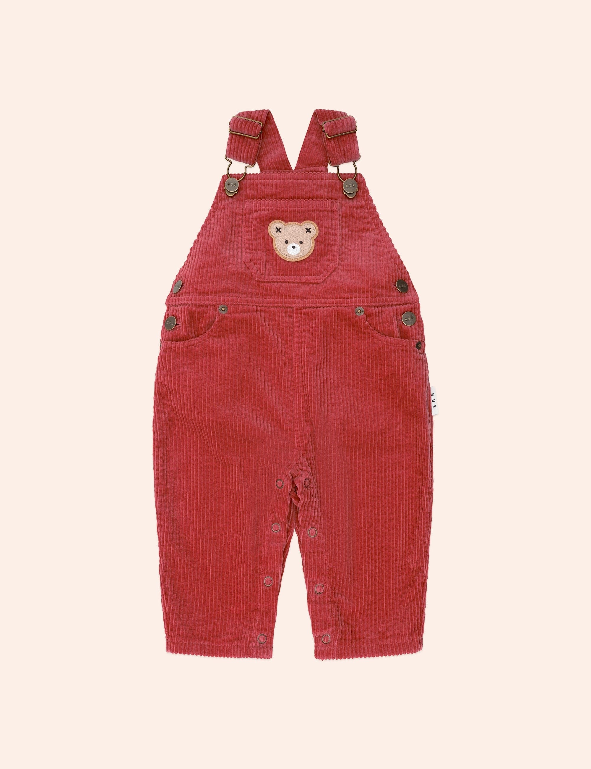 Classic Cord Overalls Red OVERALL Huxbaby