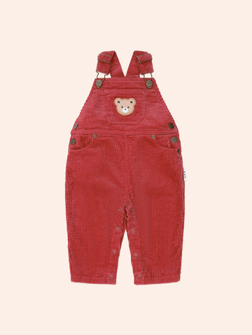 Classic Cord Overalls Red OVERALL Huxbaby