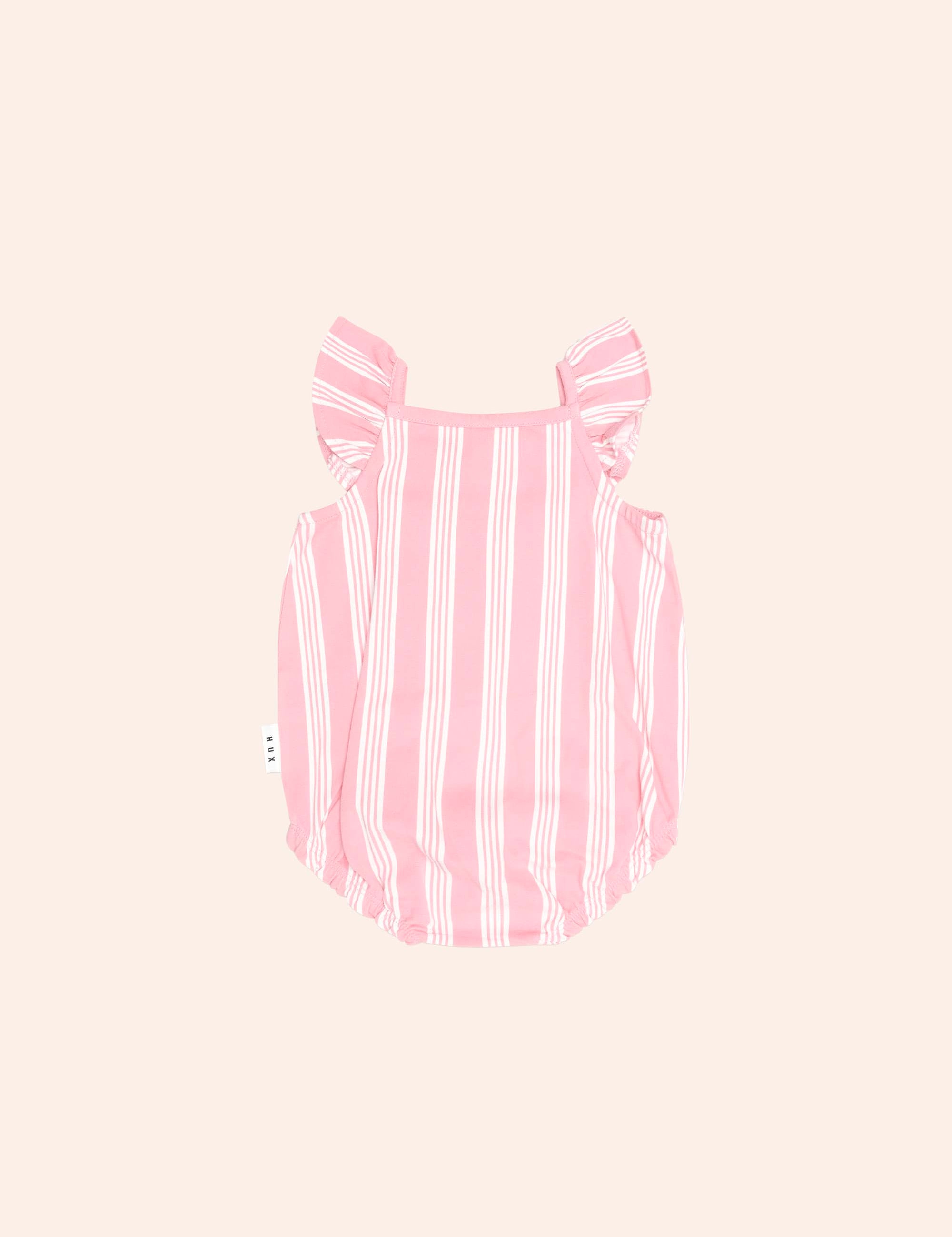 Floral Emb Stripe Playsuit PLAYSUIT Huxbaby Shopify