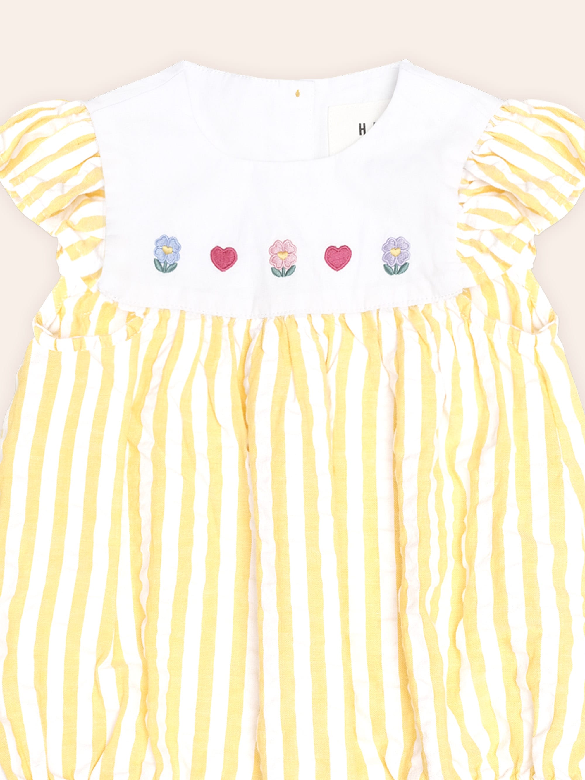 Flower Field Stripe Playsuit PLAYSUIT Huxbaby Shopify