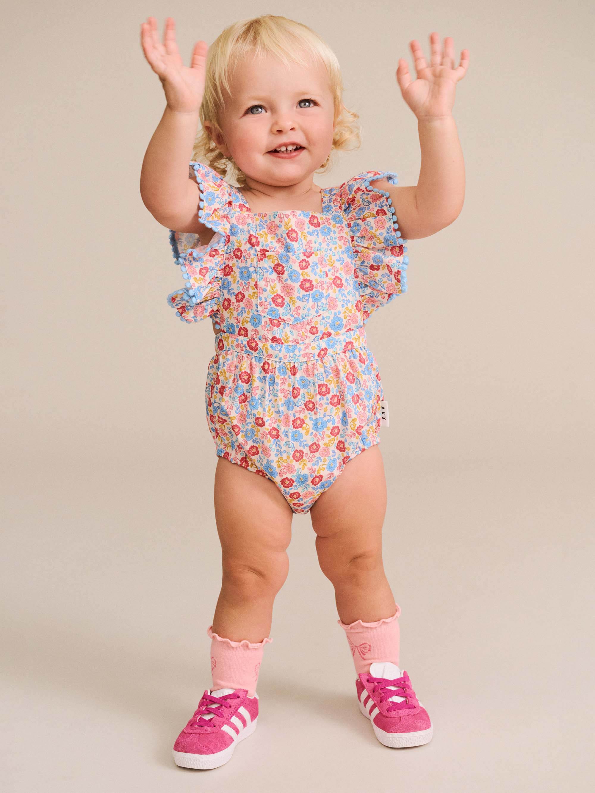 Vintage Floral Playsuit PLAYSUIT Huxbaby Shopify
