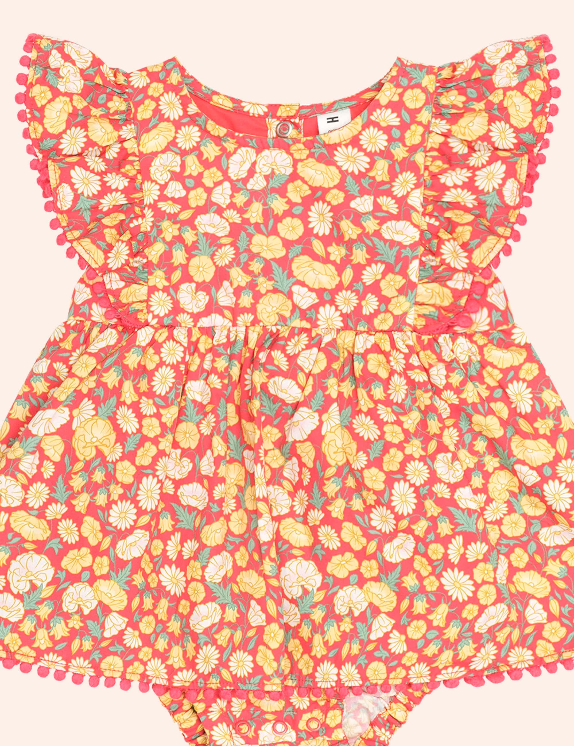 Nautical Floral Dress With Bloomer PLAYSUIT Huxbaby Shopify