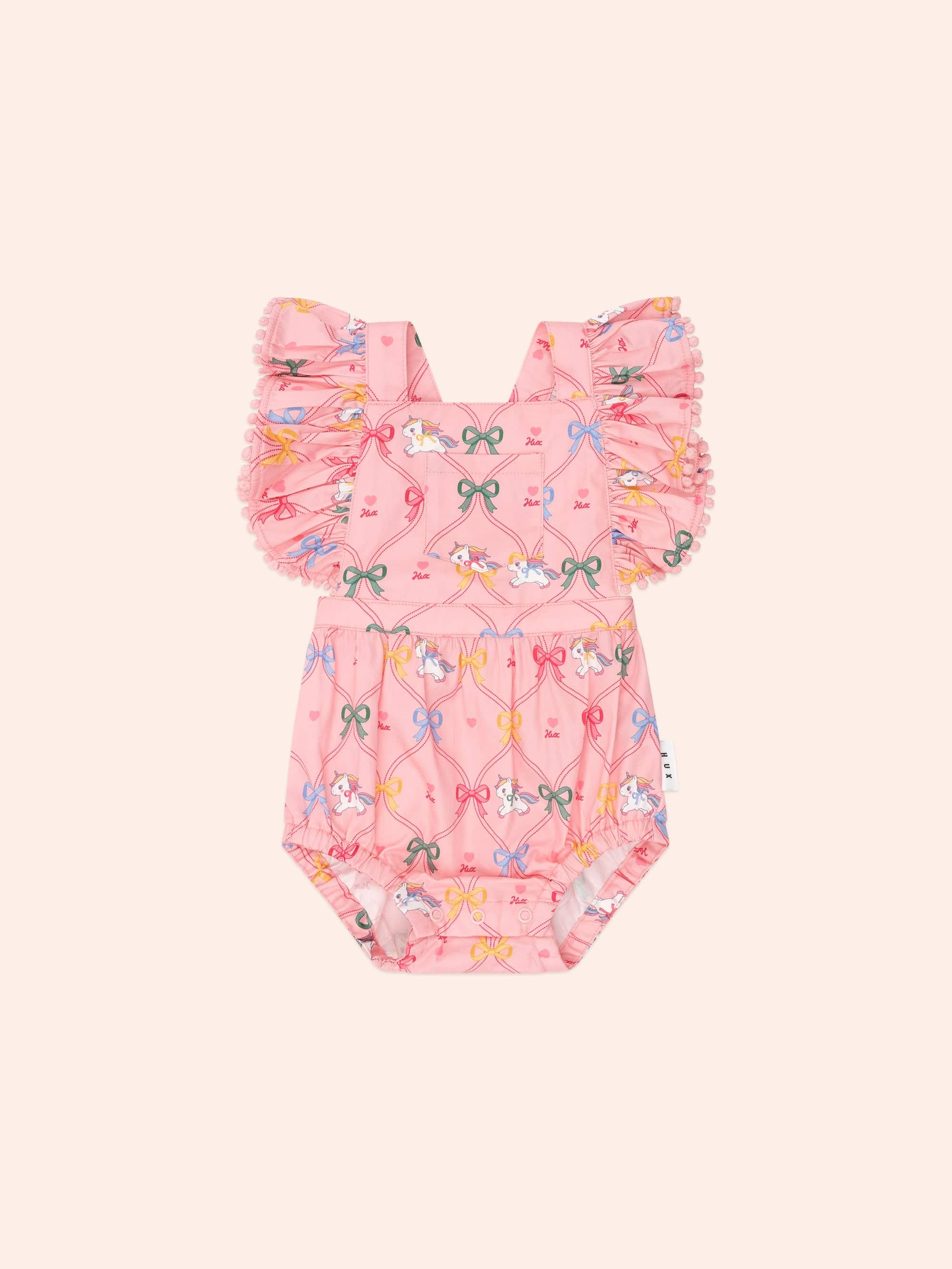 Unicorn Bow Playsuit PLAYSUIT Huxbaby