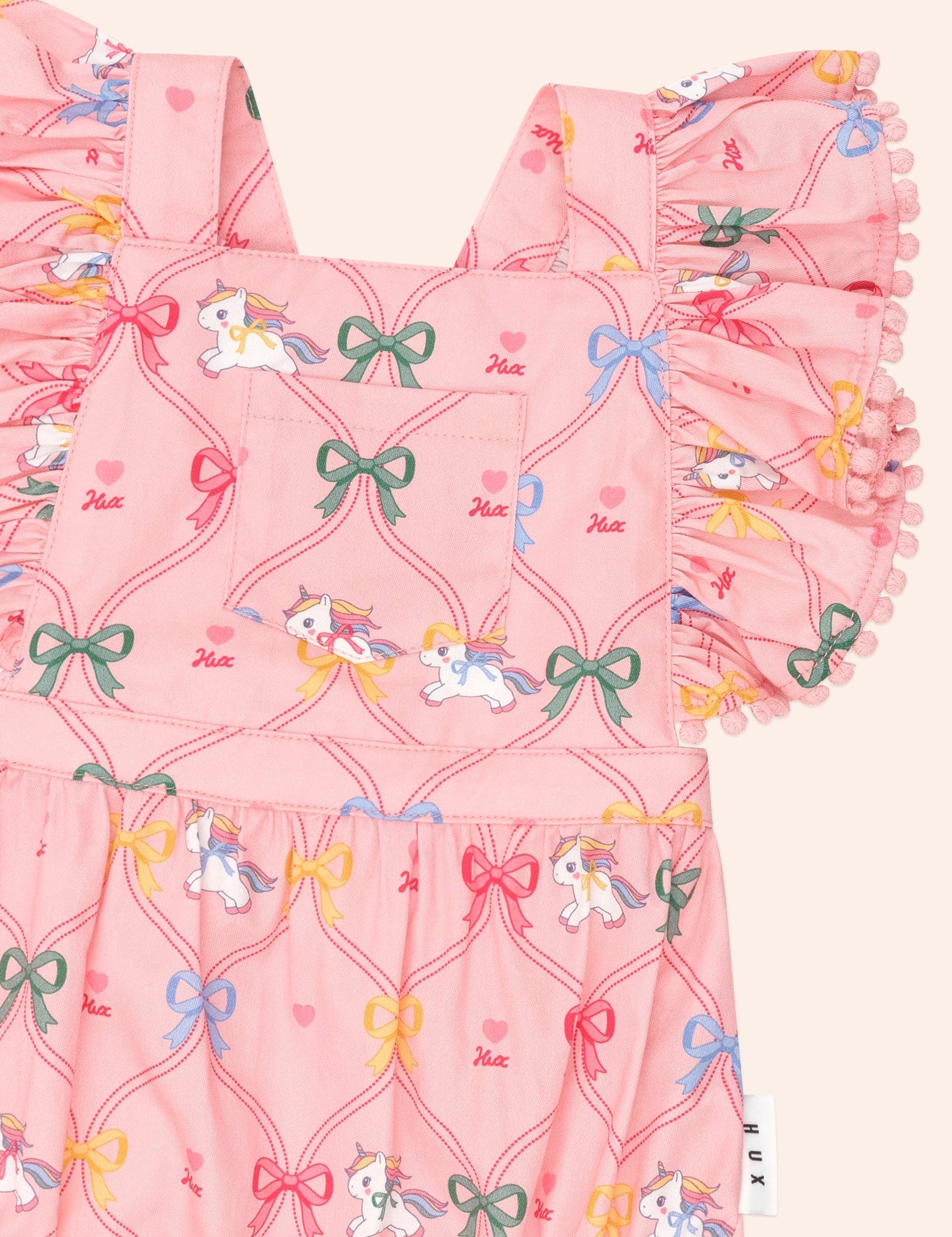 Unicorn Bow Playsuit PLAYSUIT Huxbaby