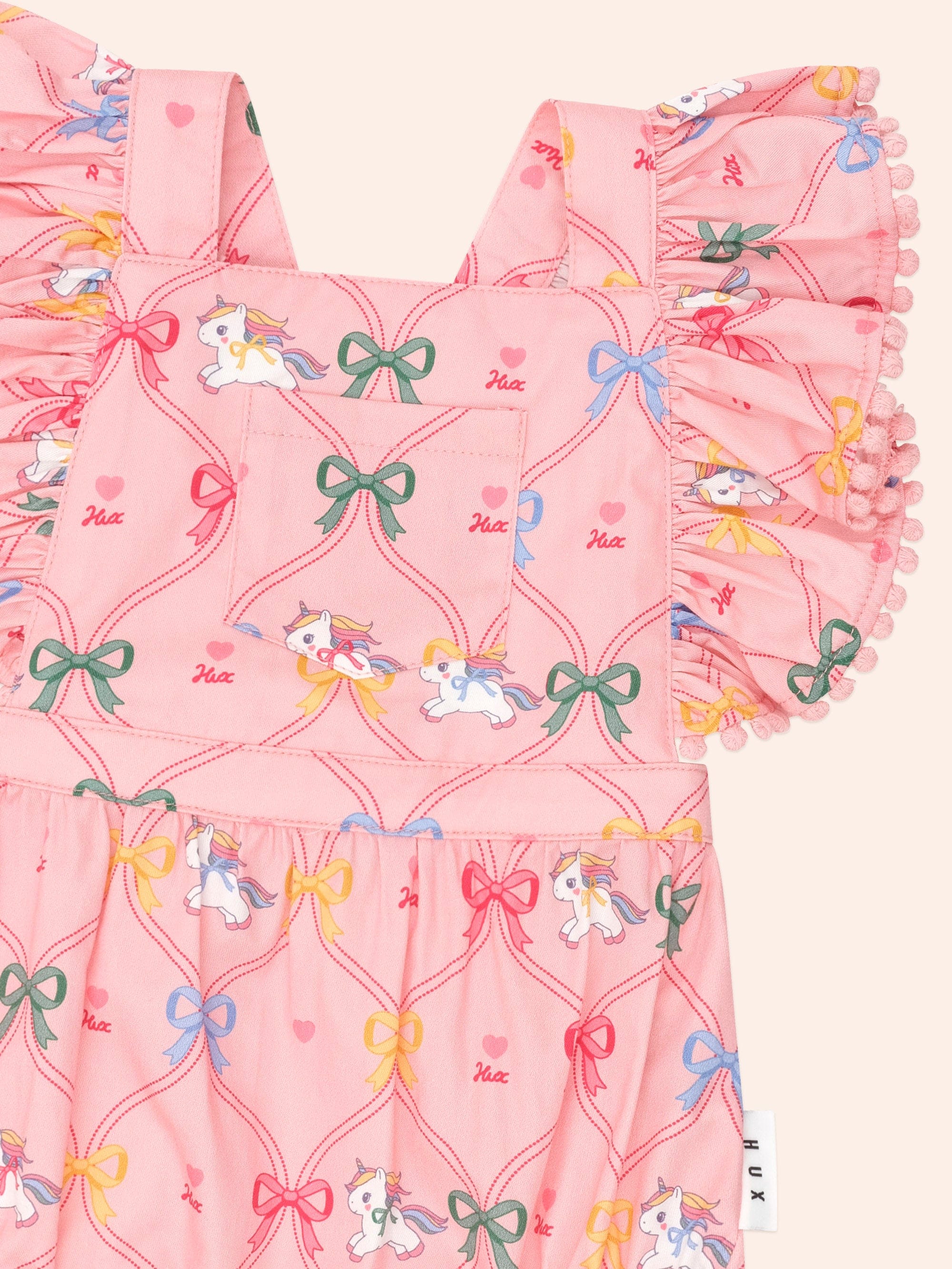 Unicorn Bow Playsuit PLAYSUIT Huxbaby