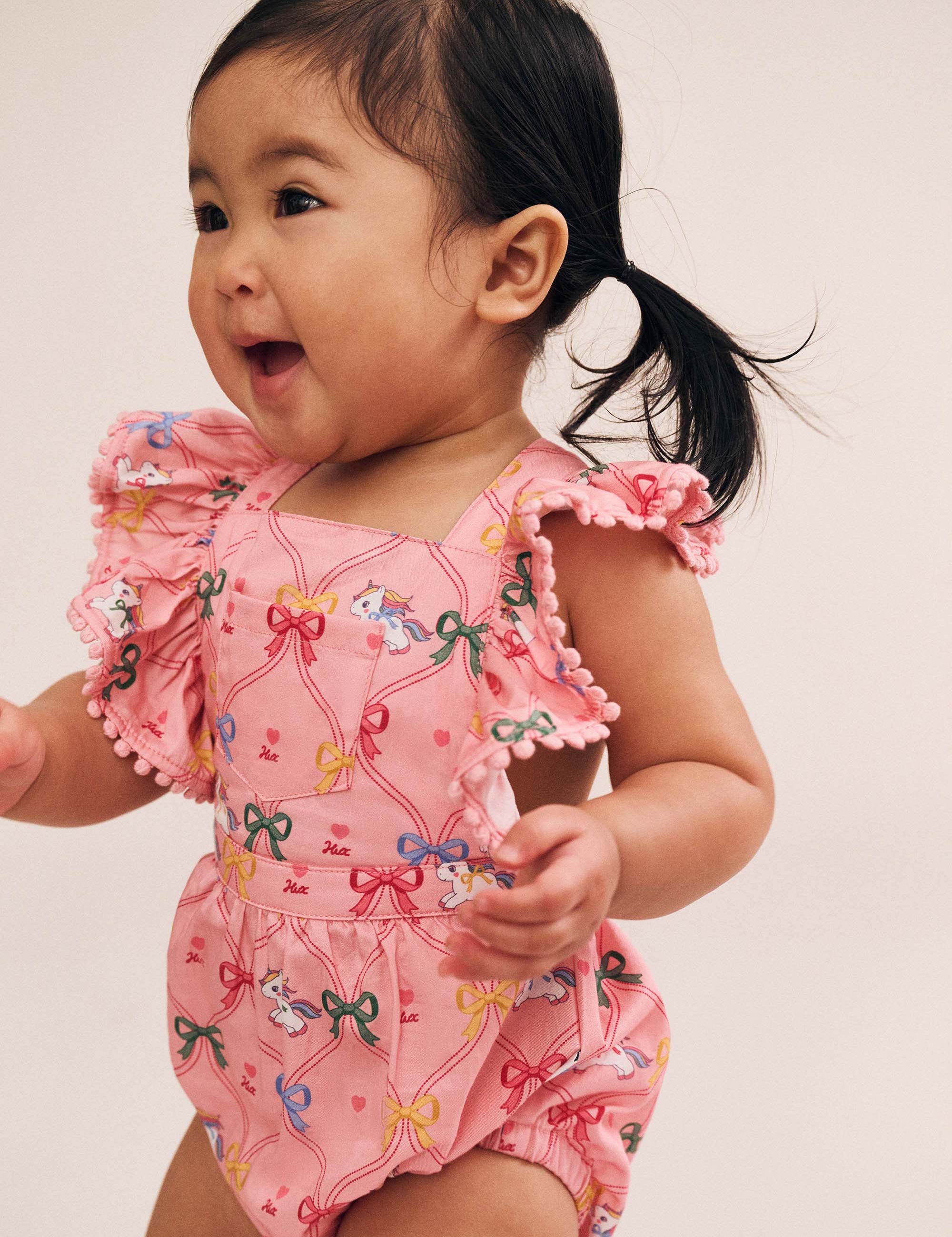 Unicorn Bow Playsuit PLAYSUIT Huxbaby