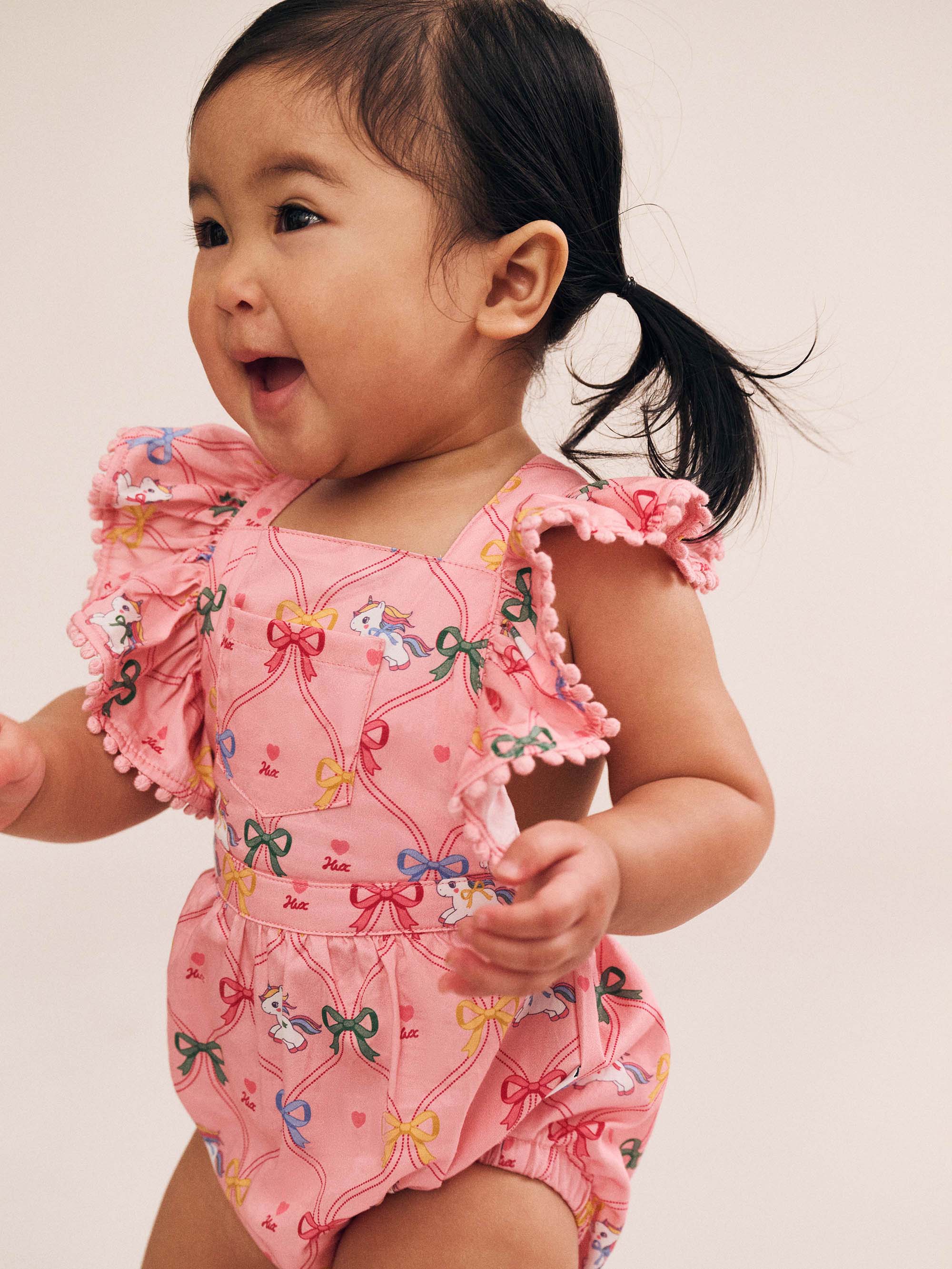 Unicorn Bow Playsuit PLAYSUIT Huxbaby