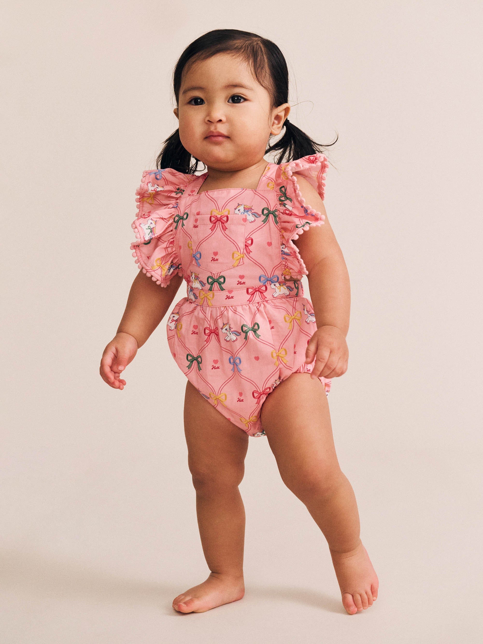 Unicorn Bow Playsuit PLAYSUIT Huxbaby