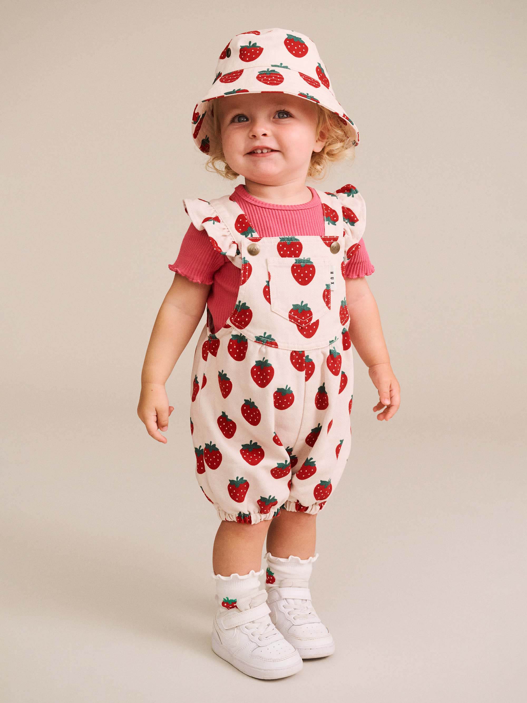 Strawberry Bubble Romper PLAYSUIT Huxbaby Shopify