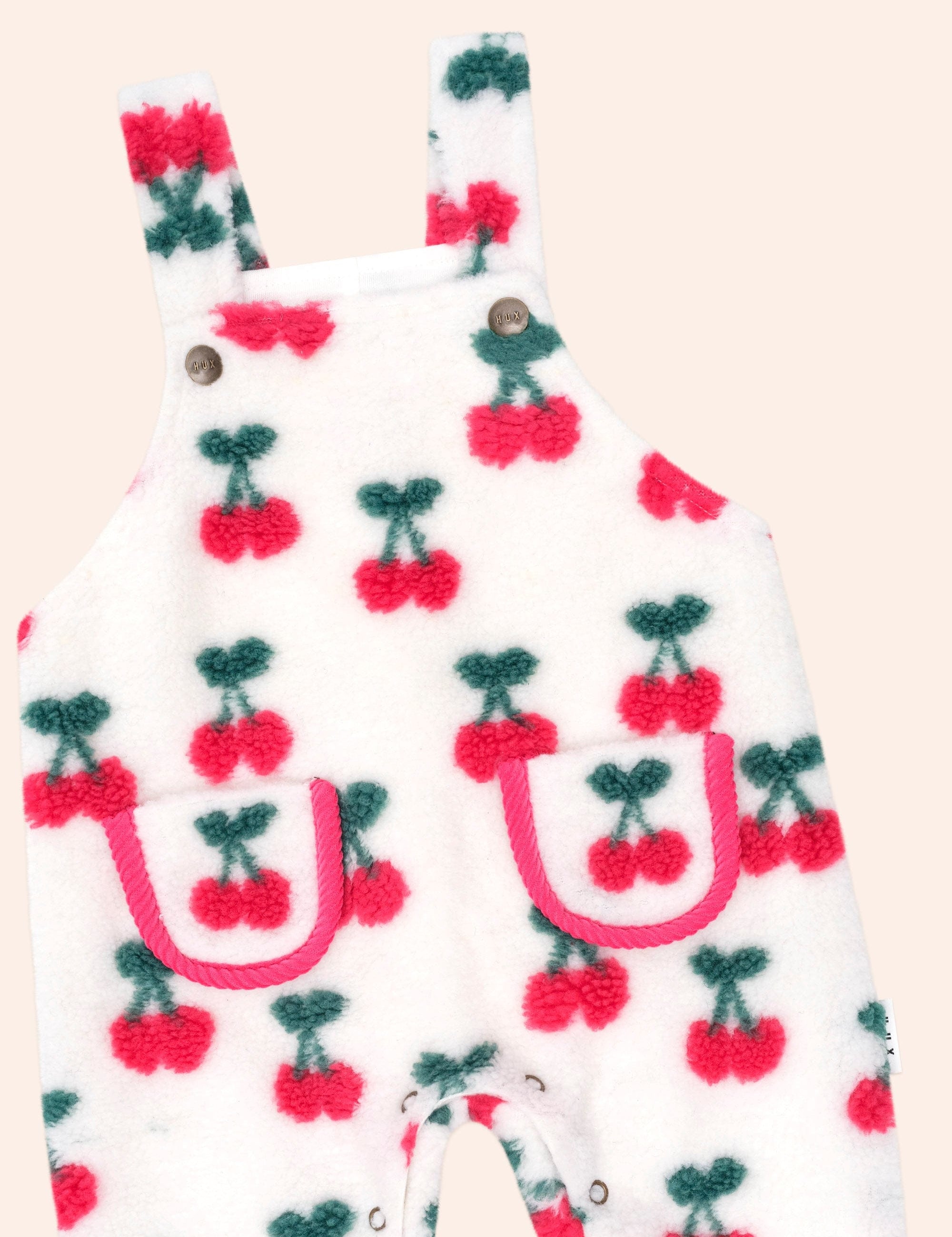 Very Cherry Sherpa Overalls OVERALL Huxbaby