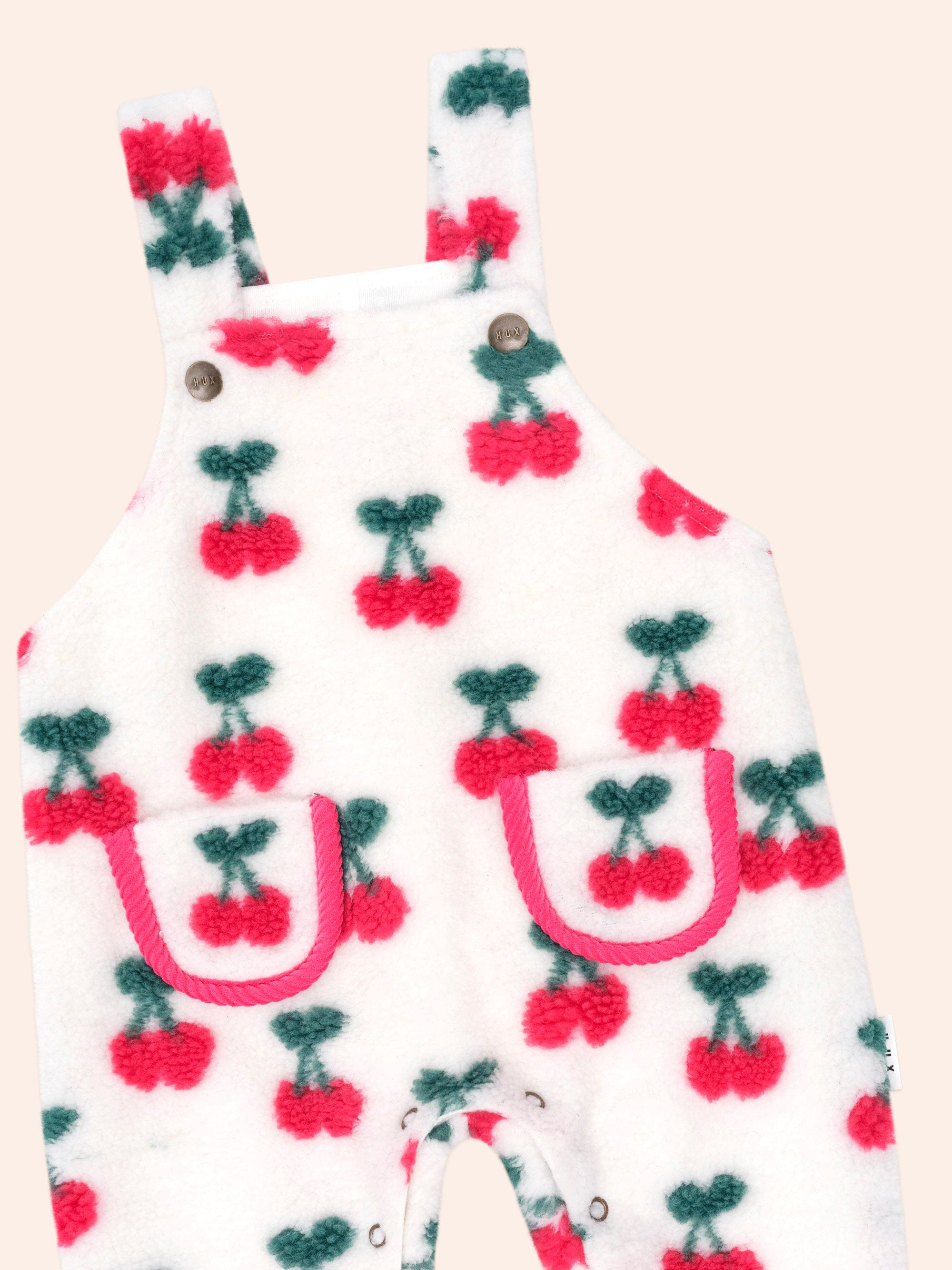 Very Cherry Sherpa Overalls OVERALL Huxbaby