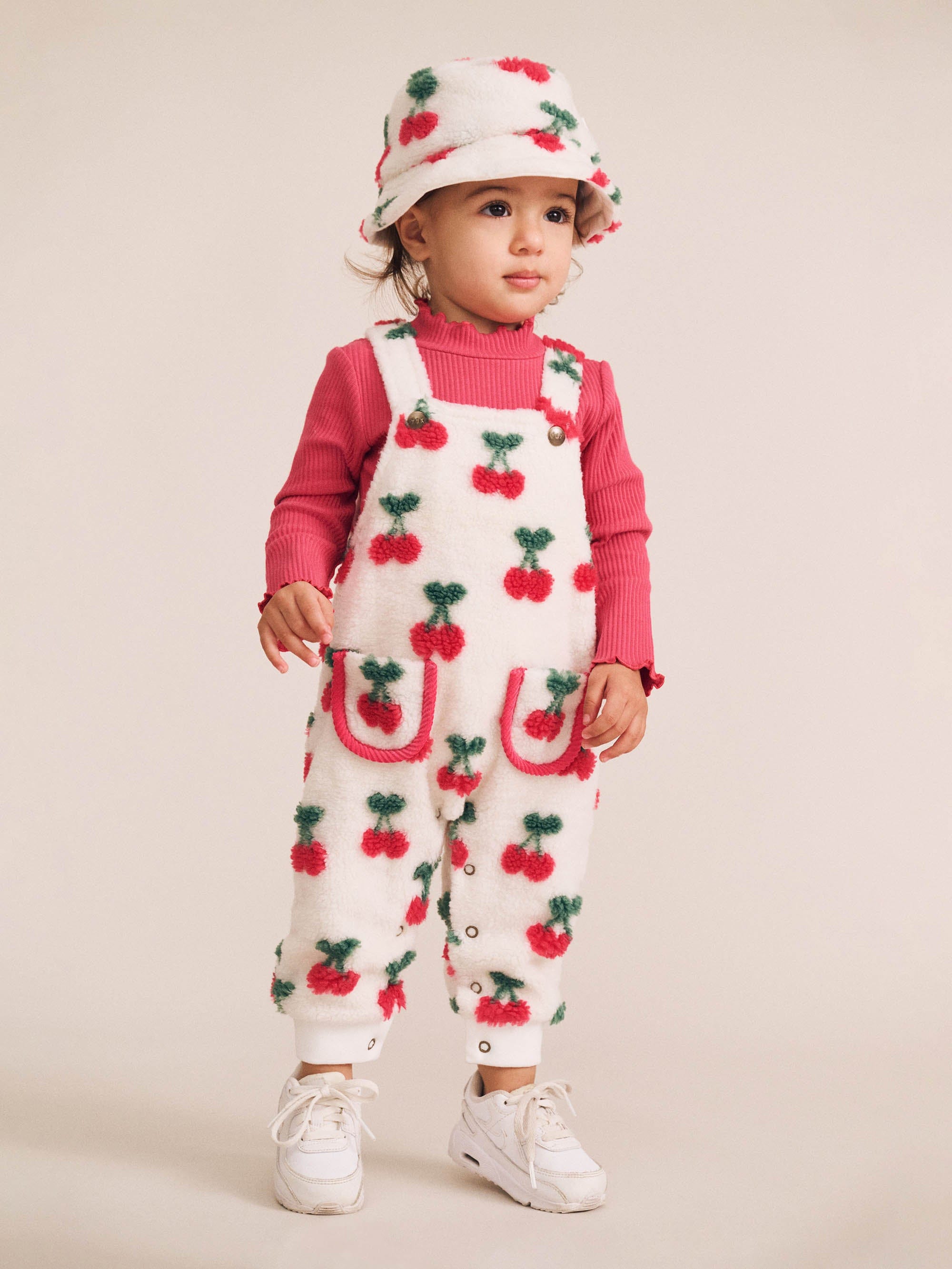 Very Cherry Sherpa Overalls OVERALL Huxbaby