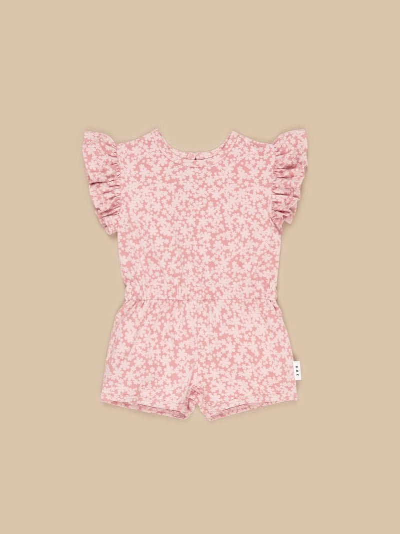 Huxbaby - SMILE FLORAL FRILL PLAYSUIT