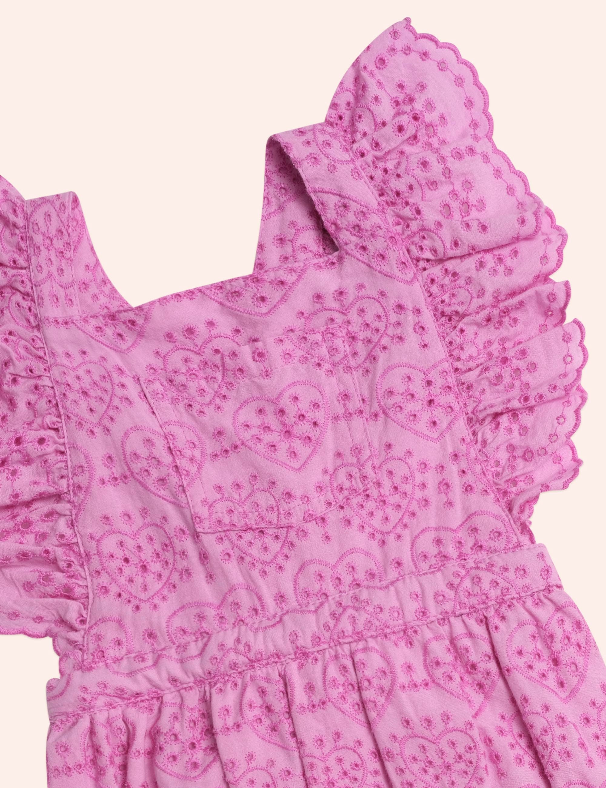 Frilly Broderie Playsuit PLAYSUIT Huxbaby