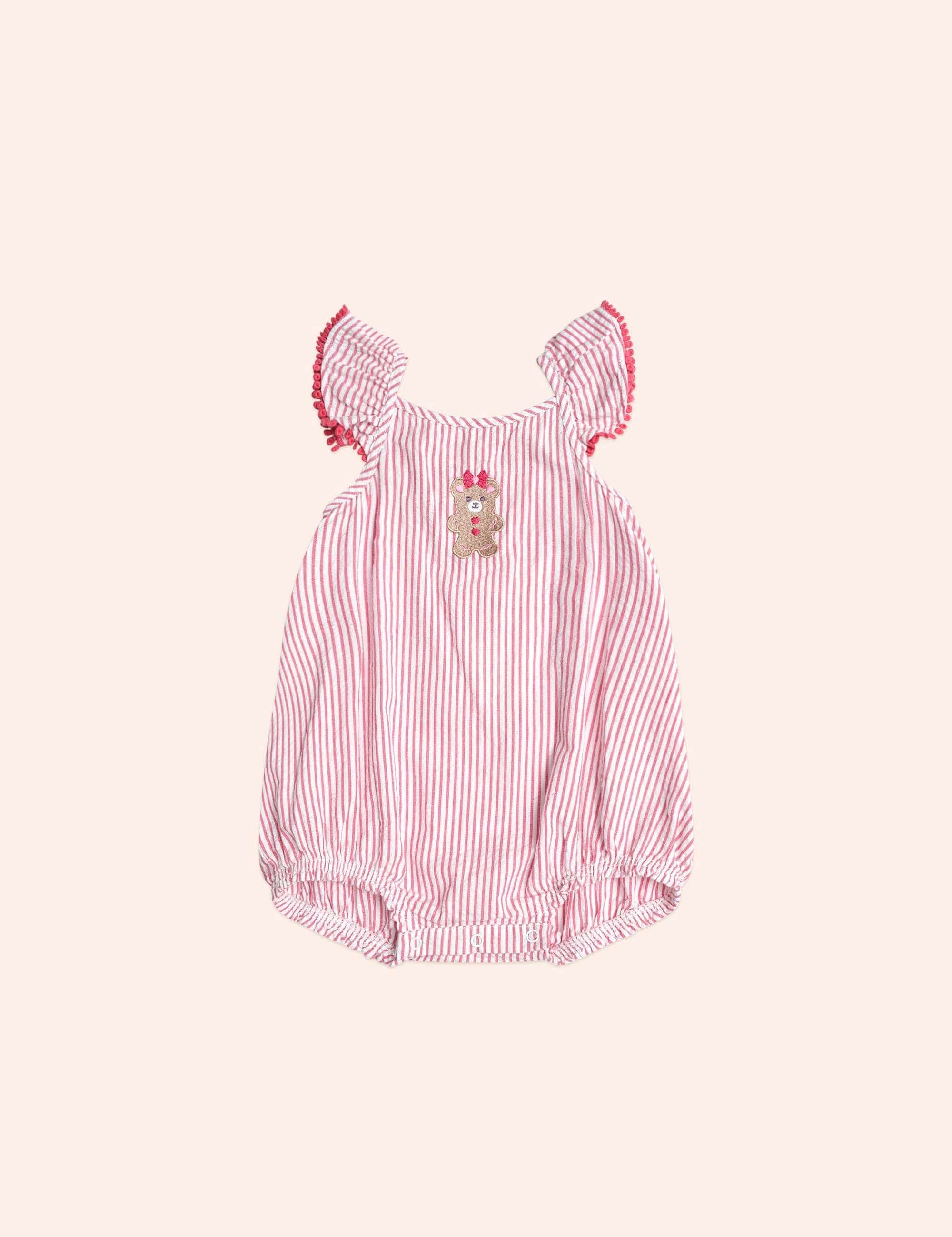 Gingerbread Frill Playsuit ROMPER Huxbaby