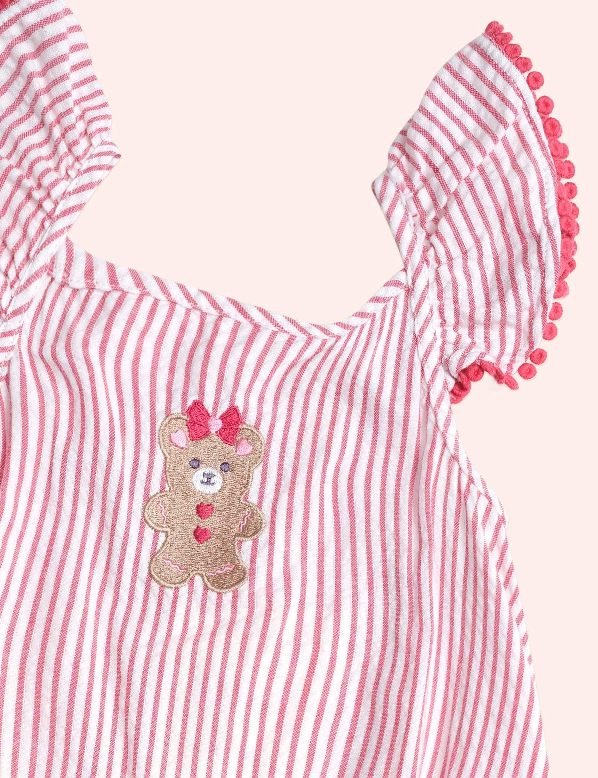 Gingerbread Frill Playsuit ROMPER Huxbaby
